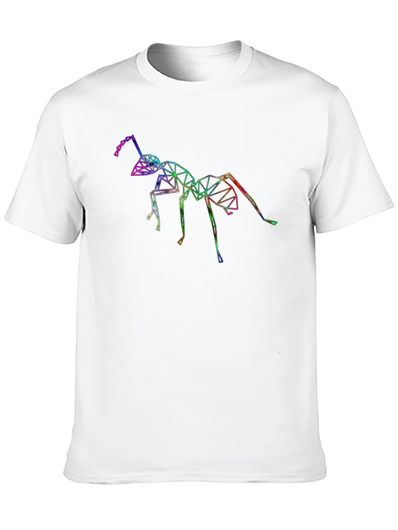 Black Geometric Ant Graphic T-Shirt - Black view 10