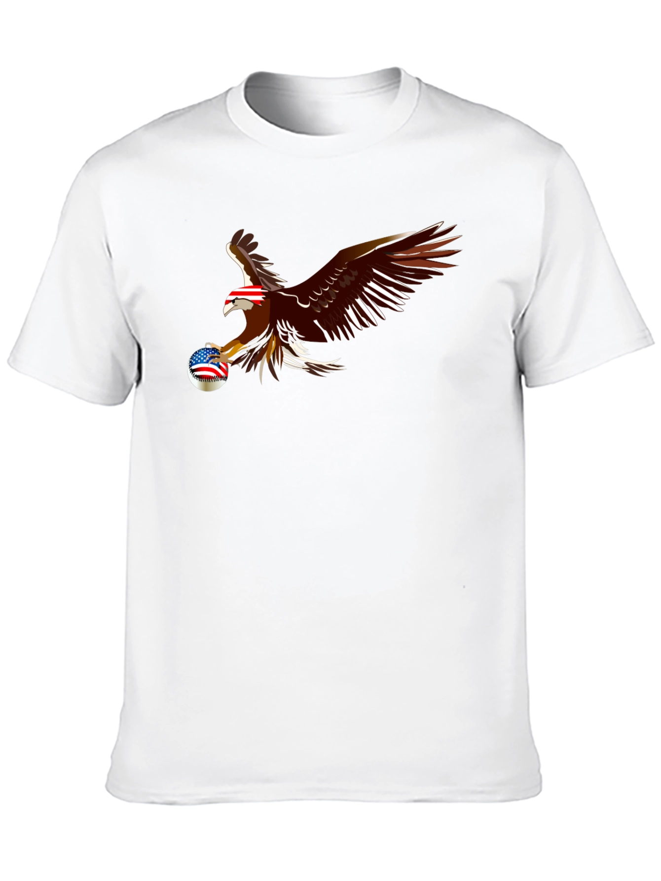 Black Bald Eagle US Flag Baseball T-Shirt view 10
