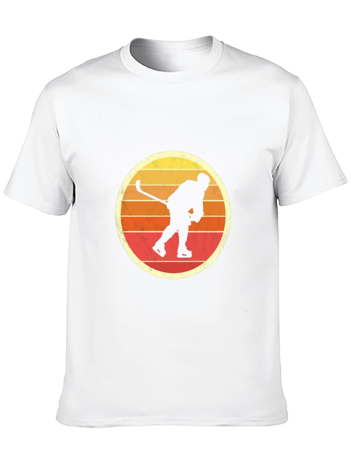 Black Retro Hockey Player Graphic T-Shirt - Vintage Style view 10
