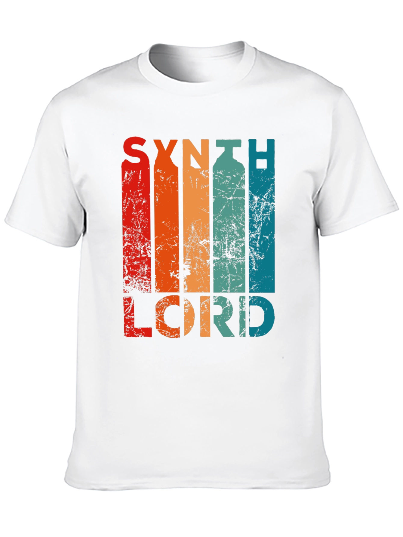 Black Synth Lord Retro T-Shirt, Vintage Style view 10