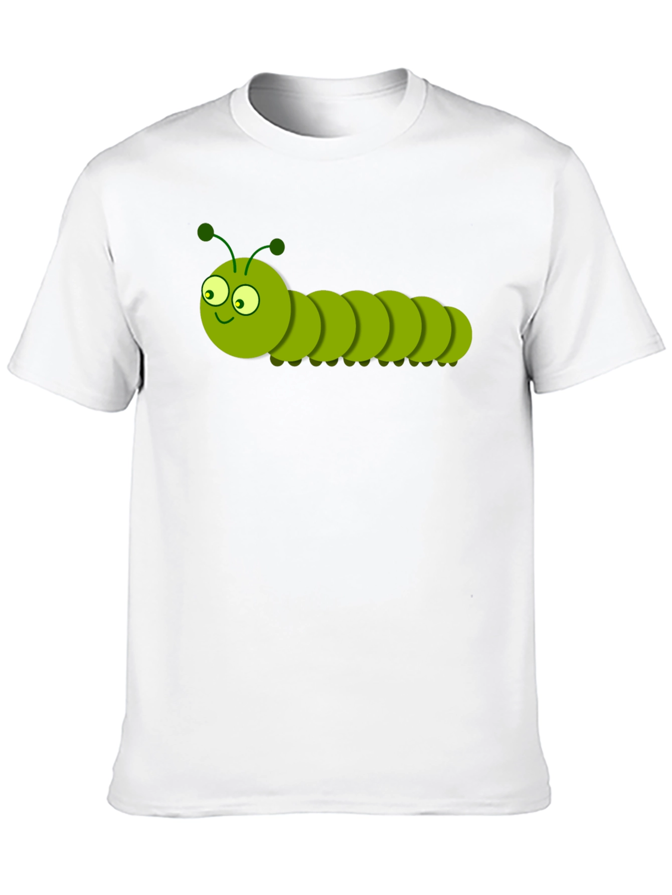 Black Cartoon Caterpillar Graphic T-Shirt - Black view 10