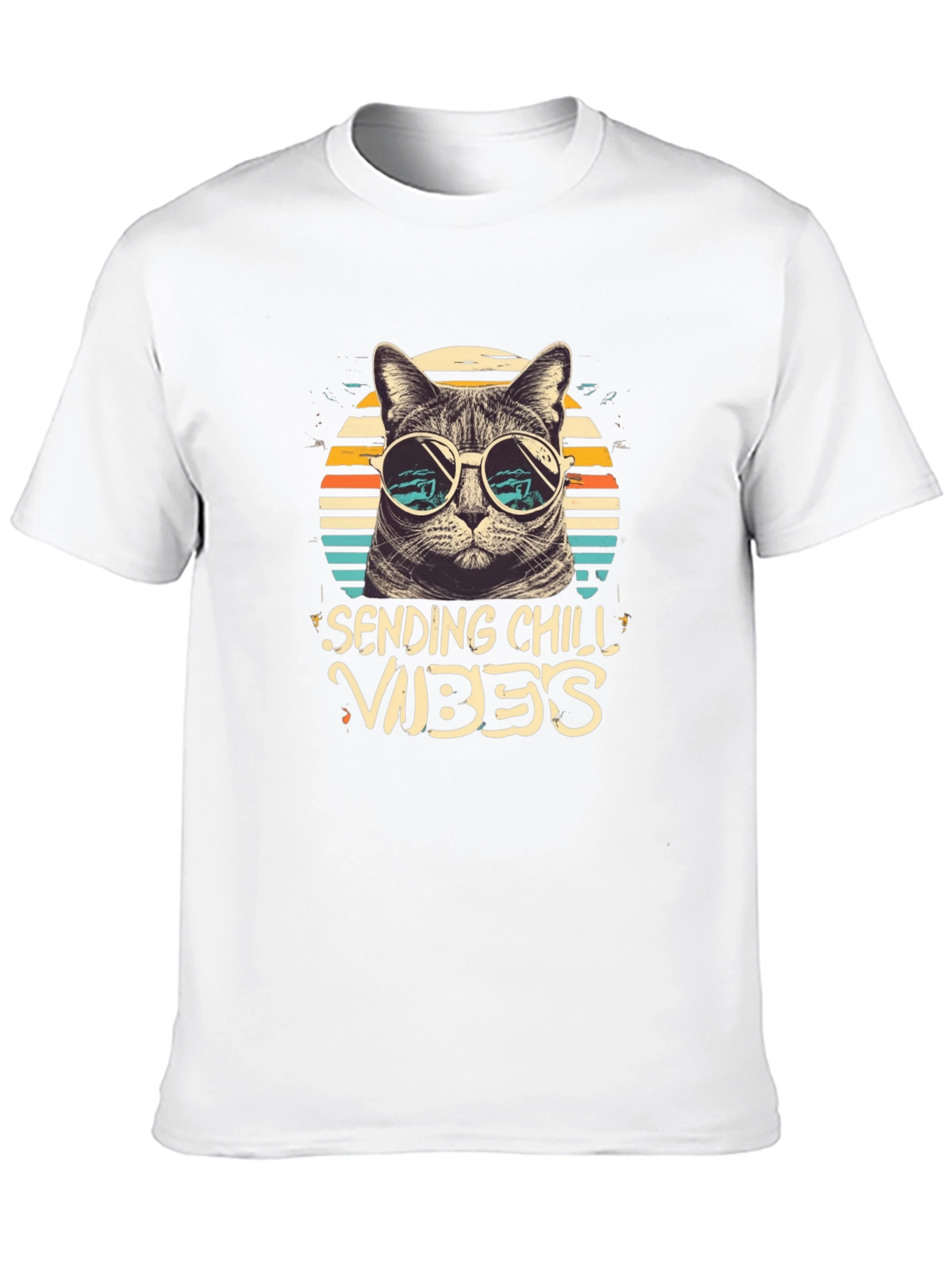 Black Chill Vibes Cat Graphic Tee view 10