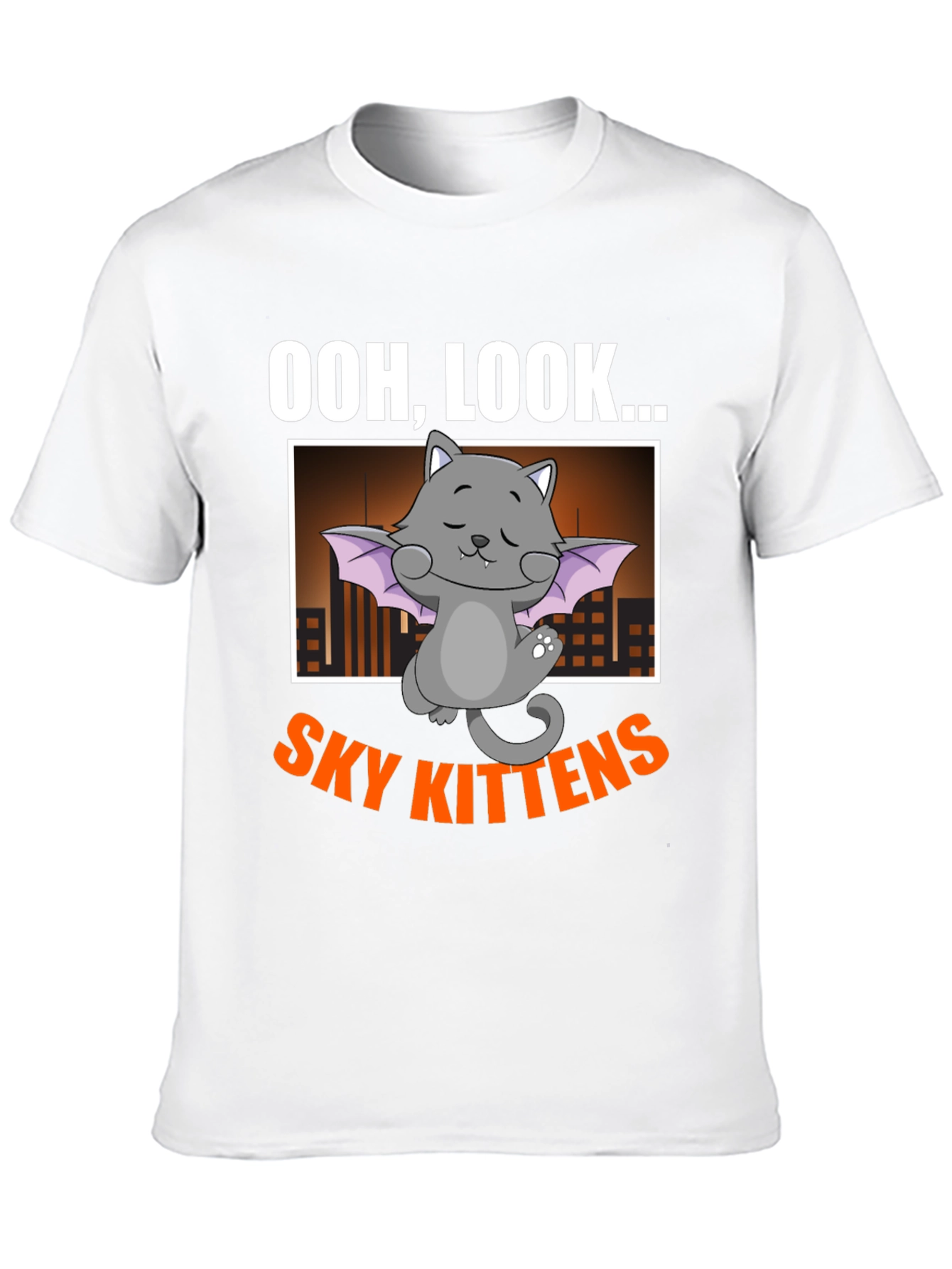 Black Ooh, Look... Sky Kittens Black Graphic Tee view 10