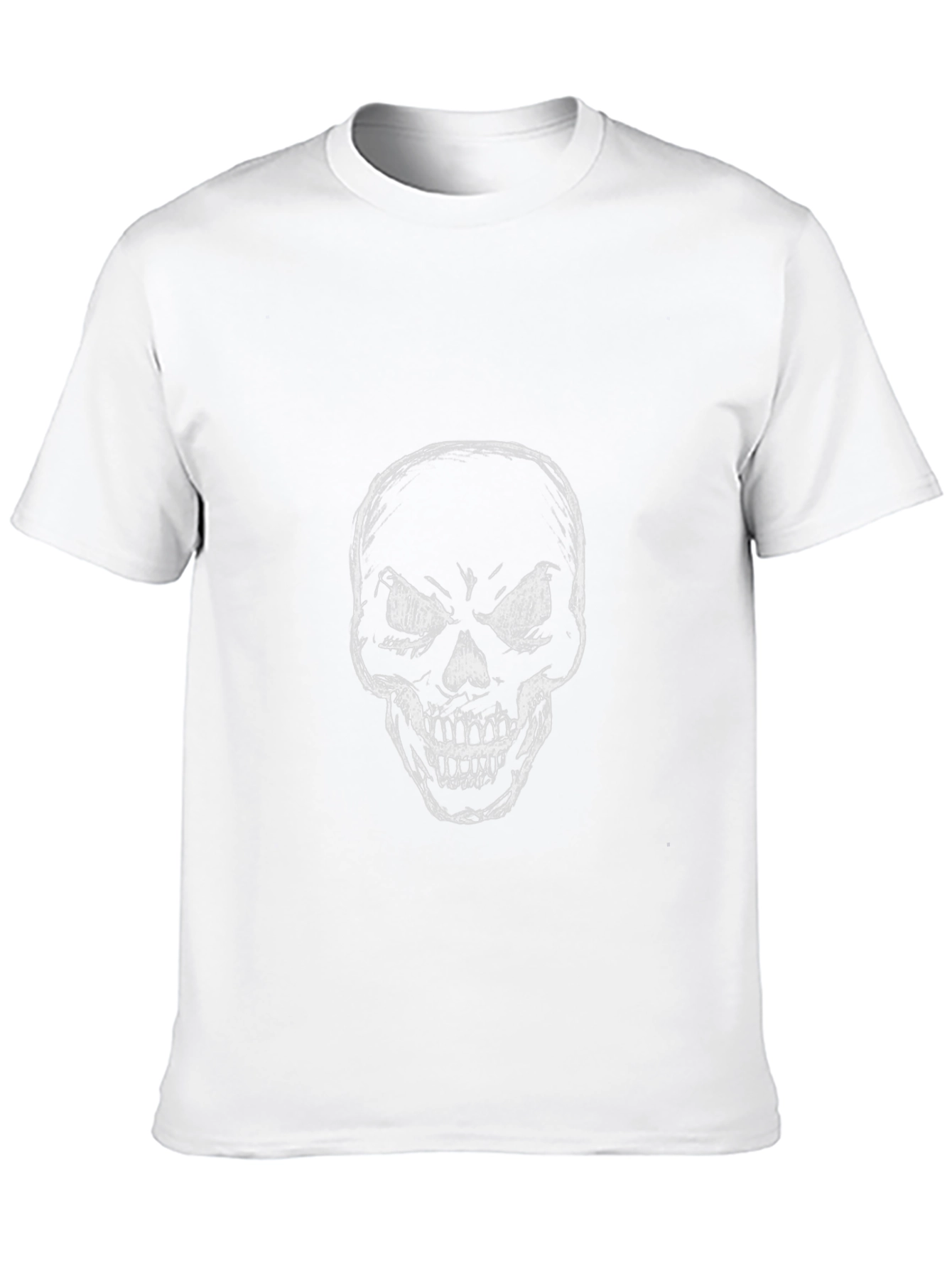 Black Skull Graphic Black T-Shirt for Men view 10