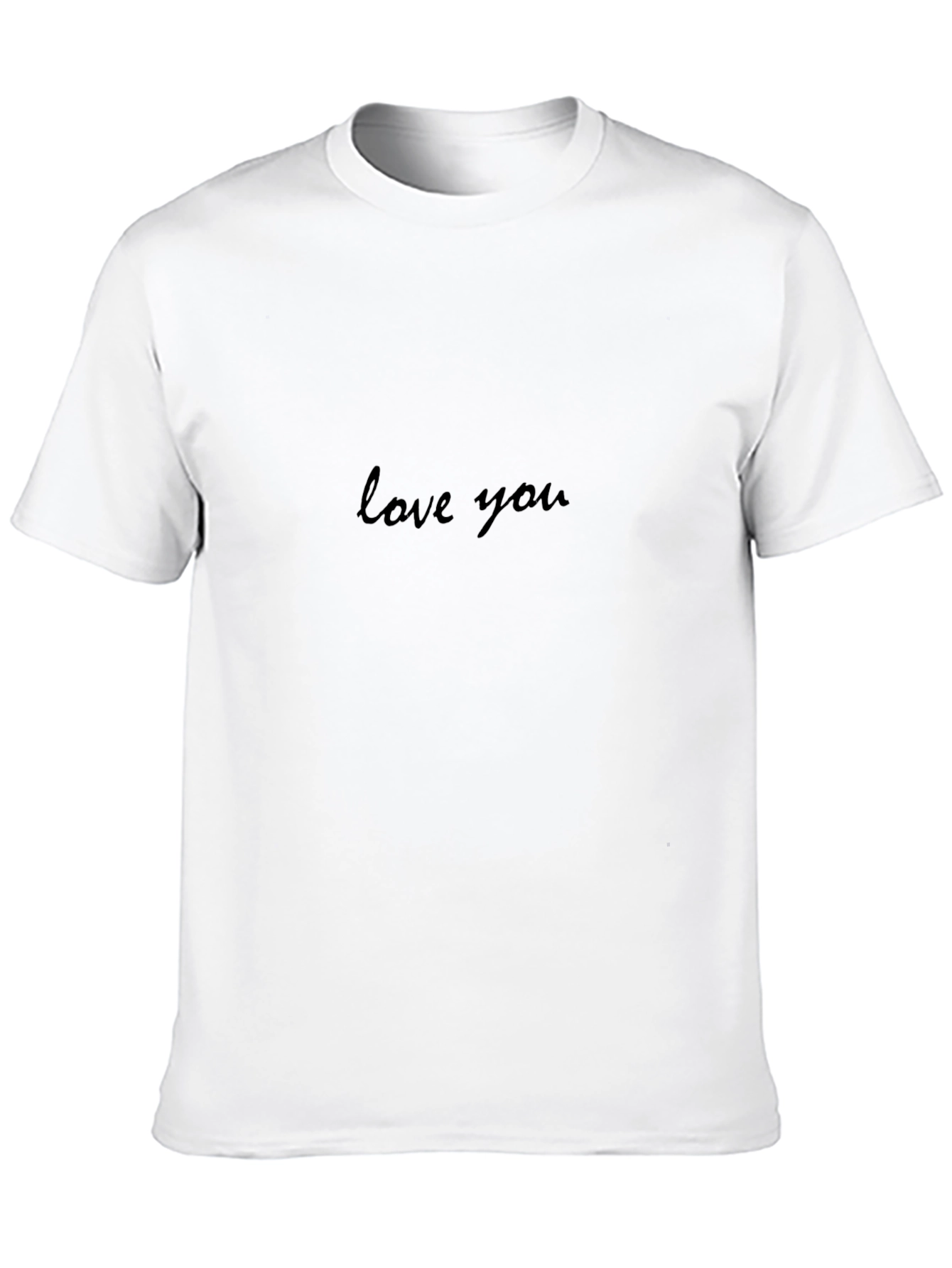 Black Love You T-Shirt - Soft & Stylish Black Tee view 10