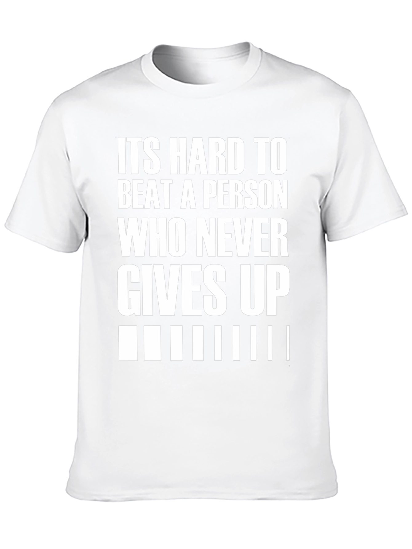 Black Motivational Black T-Shirt: Never Give Up view 10