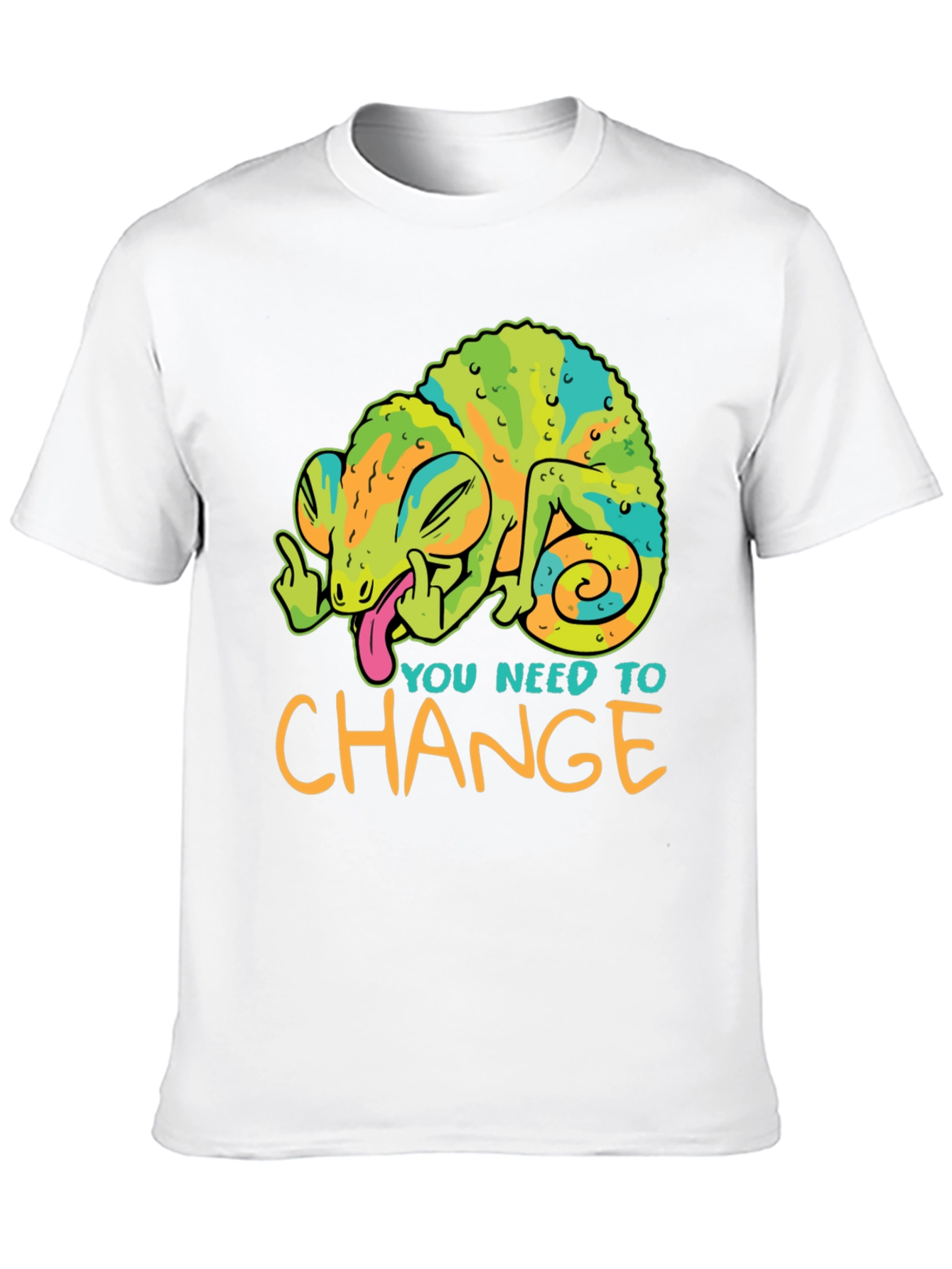 Black You Need To Change T-Shirt Chameleon Funny Offensive view 10