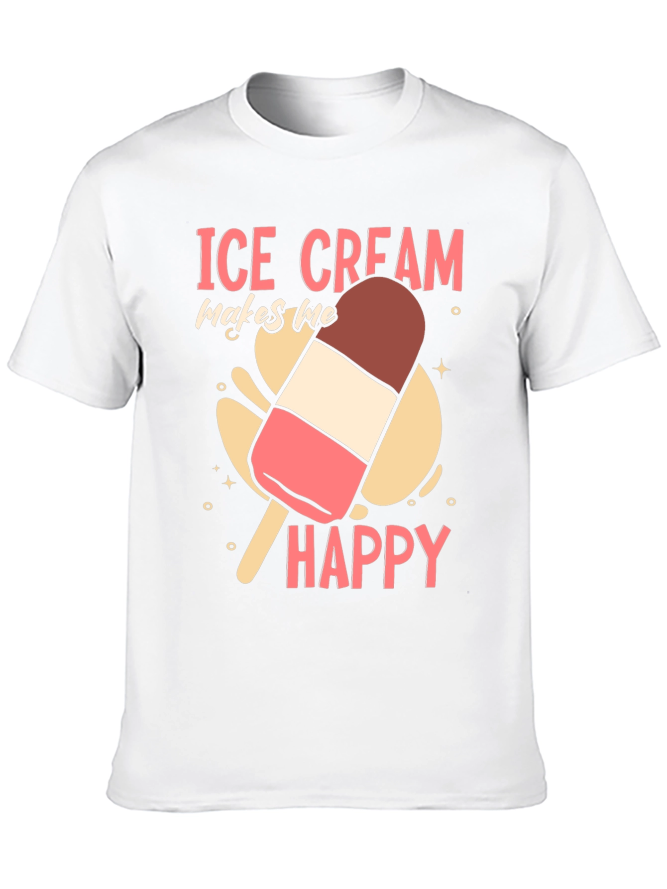 Black Ice Cream Makes Me Happy Graphic Tee view 10