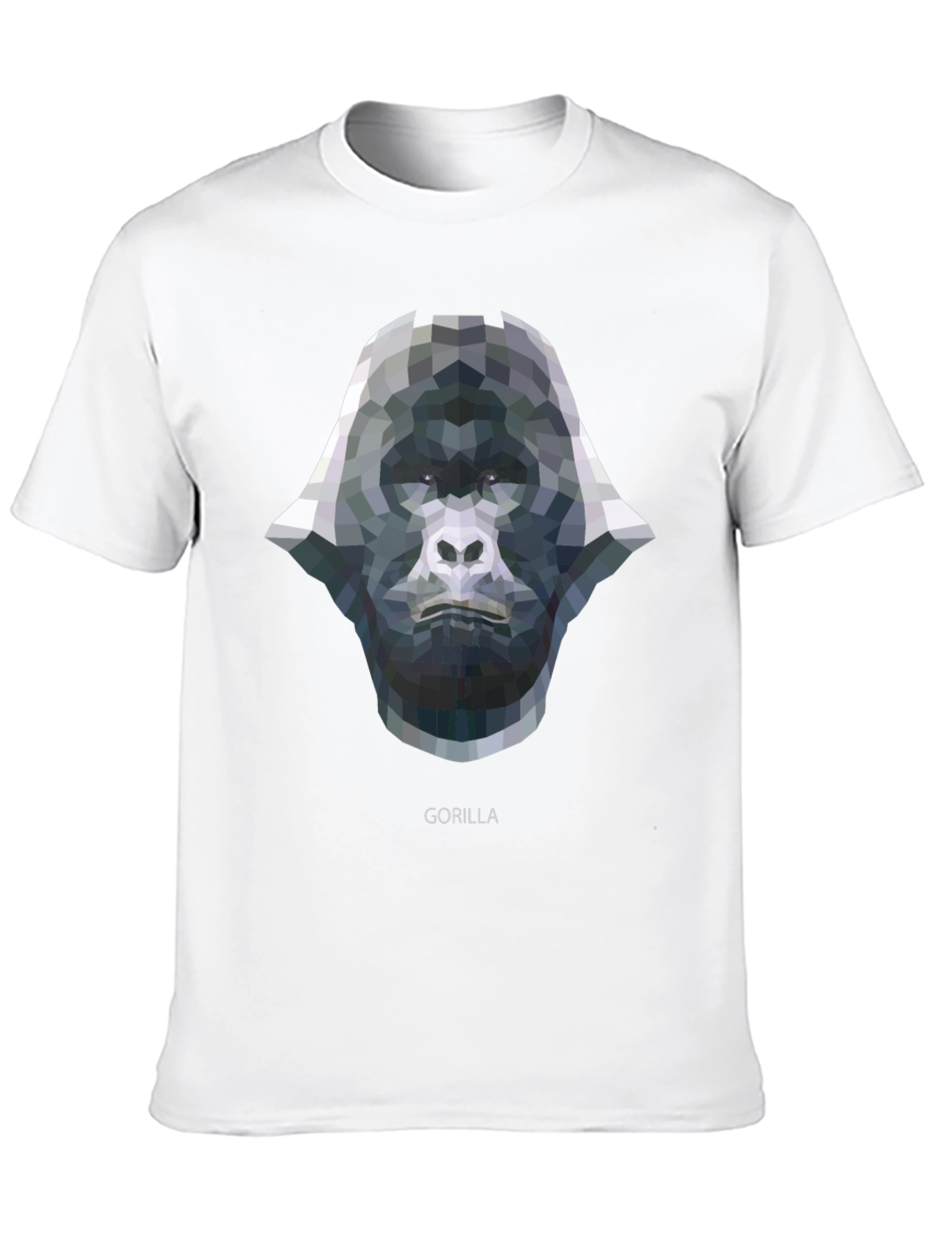 Black Geometric Gorilla Graphic Tee - Black Cotton view 10