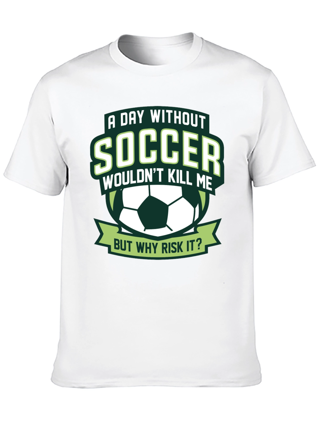 Black Soccer T-Shirt: A Day Without Soccer view 10