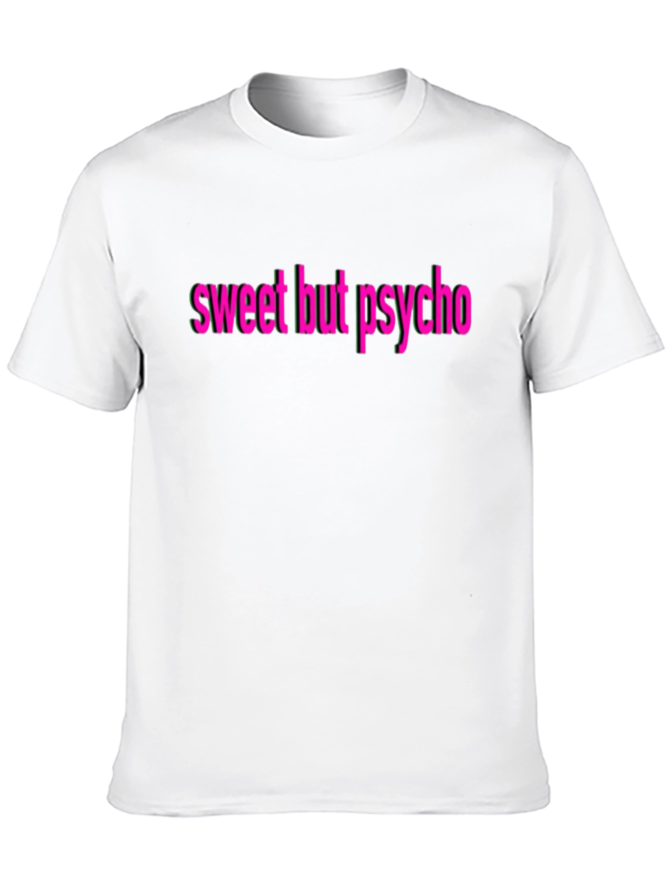 Black Sweet But Psycho T-Shirt - Black Cotton Blend view 10