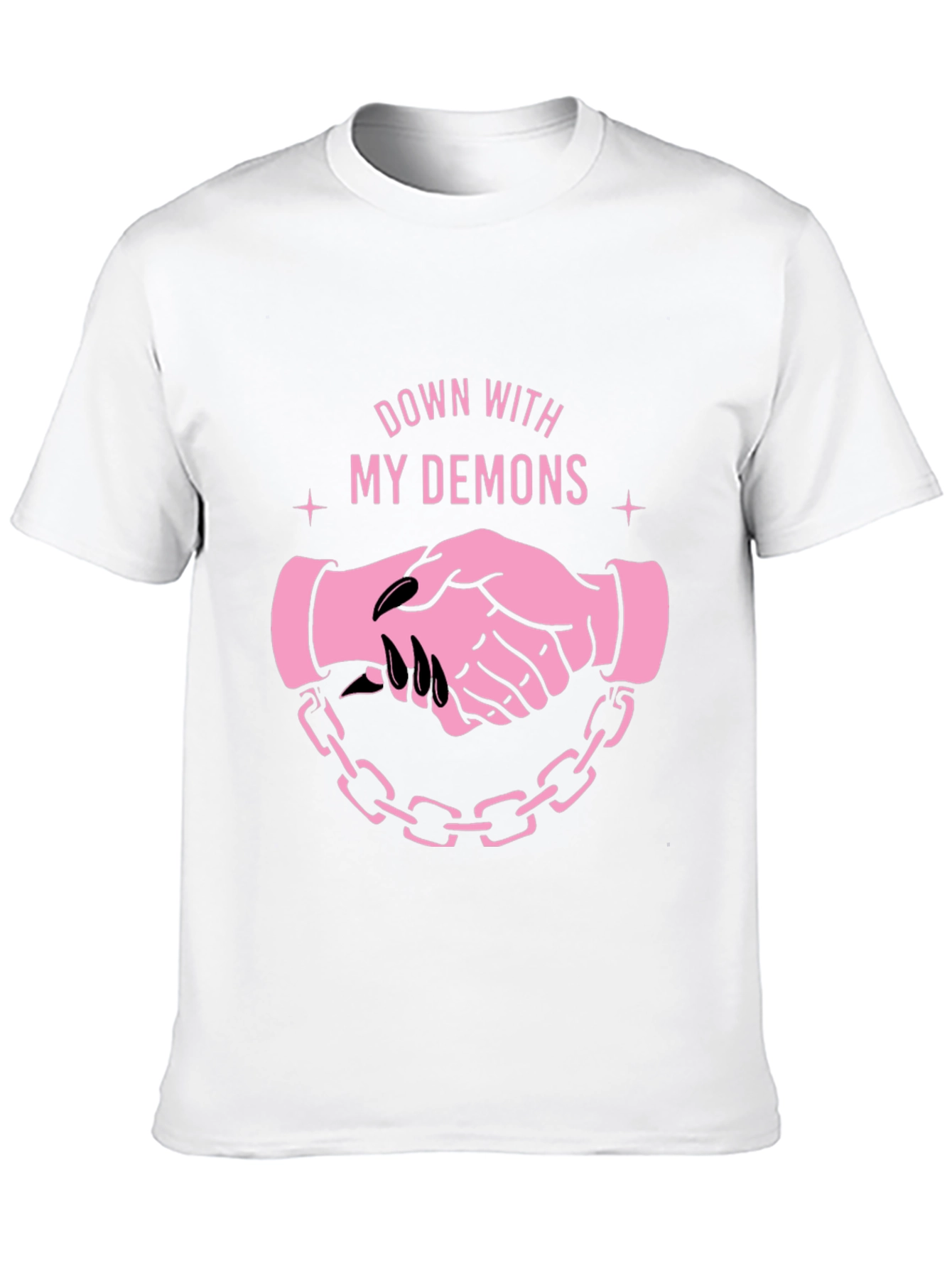 Black Down With My Demons Graphic Tee - Black view 10