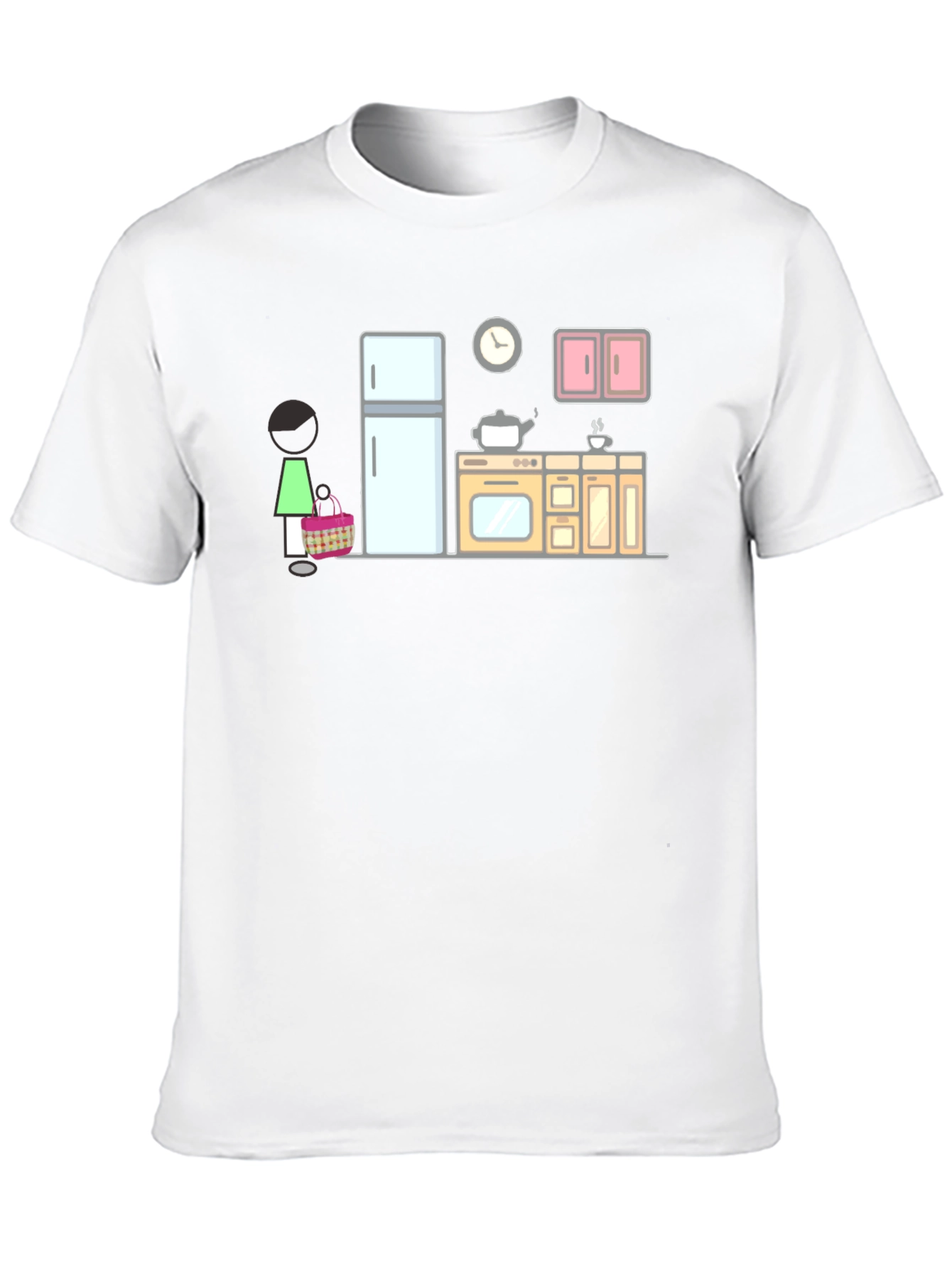 Black Cartoon Kitchen Graphic T-Shirt view 10