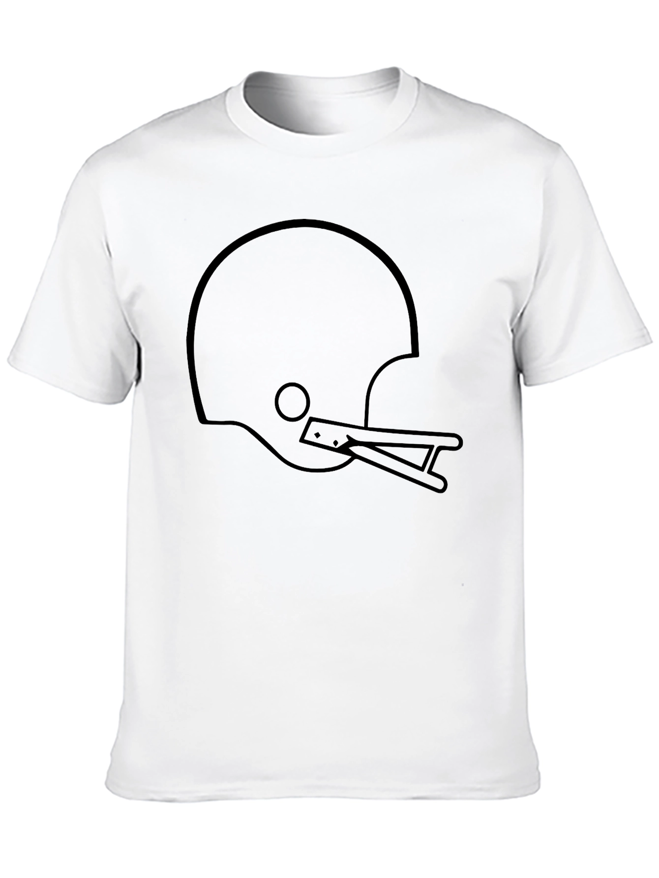 Black Football Helmet Graphic T-Shirt - Classic Style view 10
