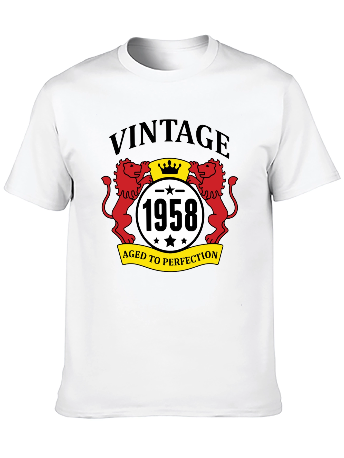 Black Vintage 1958 Aged to Perfection Black T-Shirt view 10