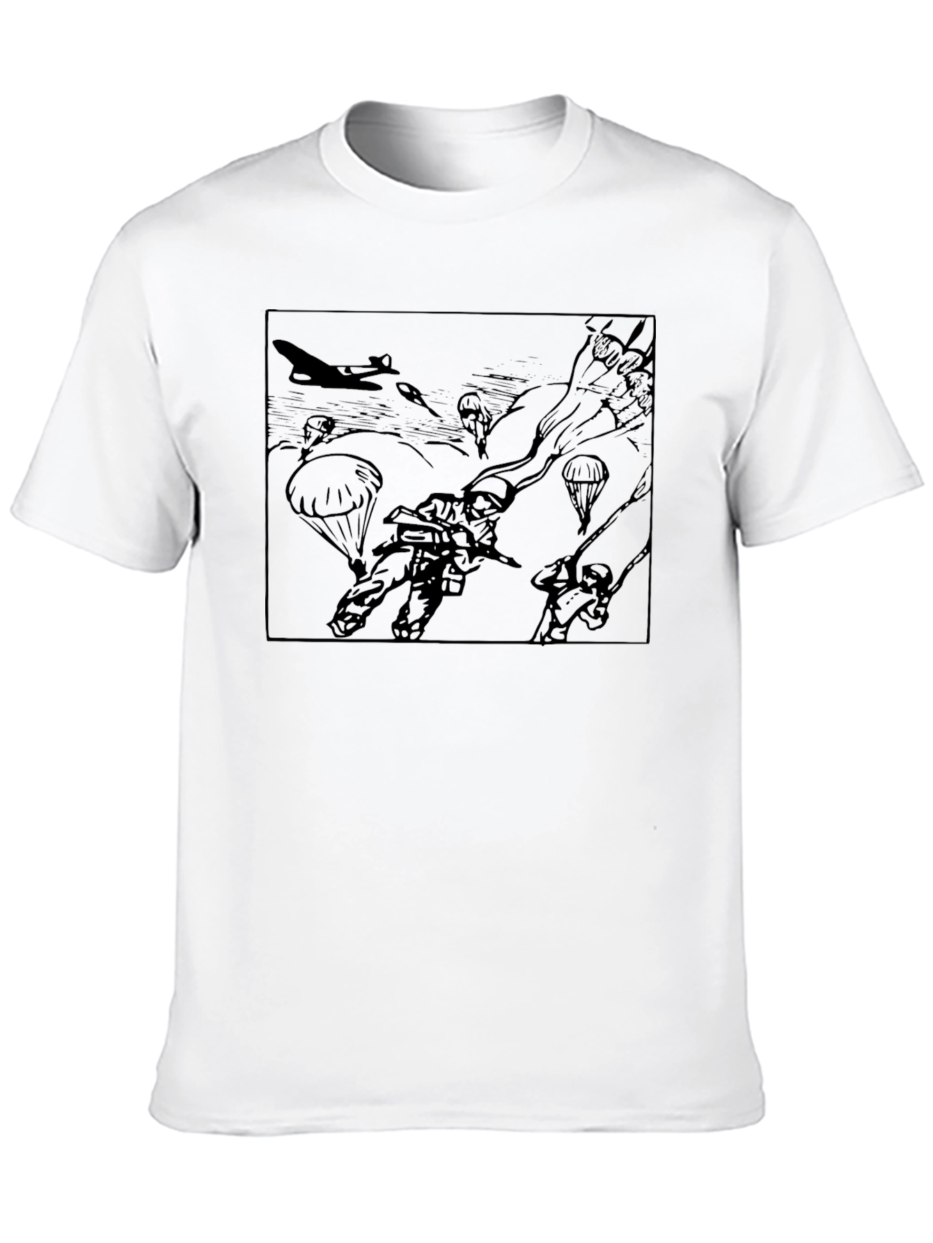 Black Paratrooper Graphic Black T-Shirt view 10