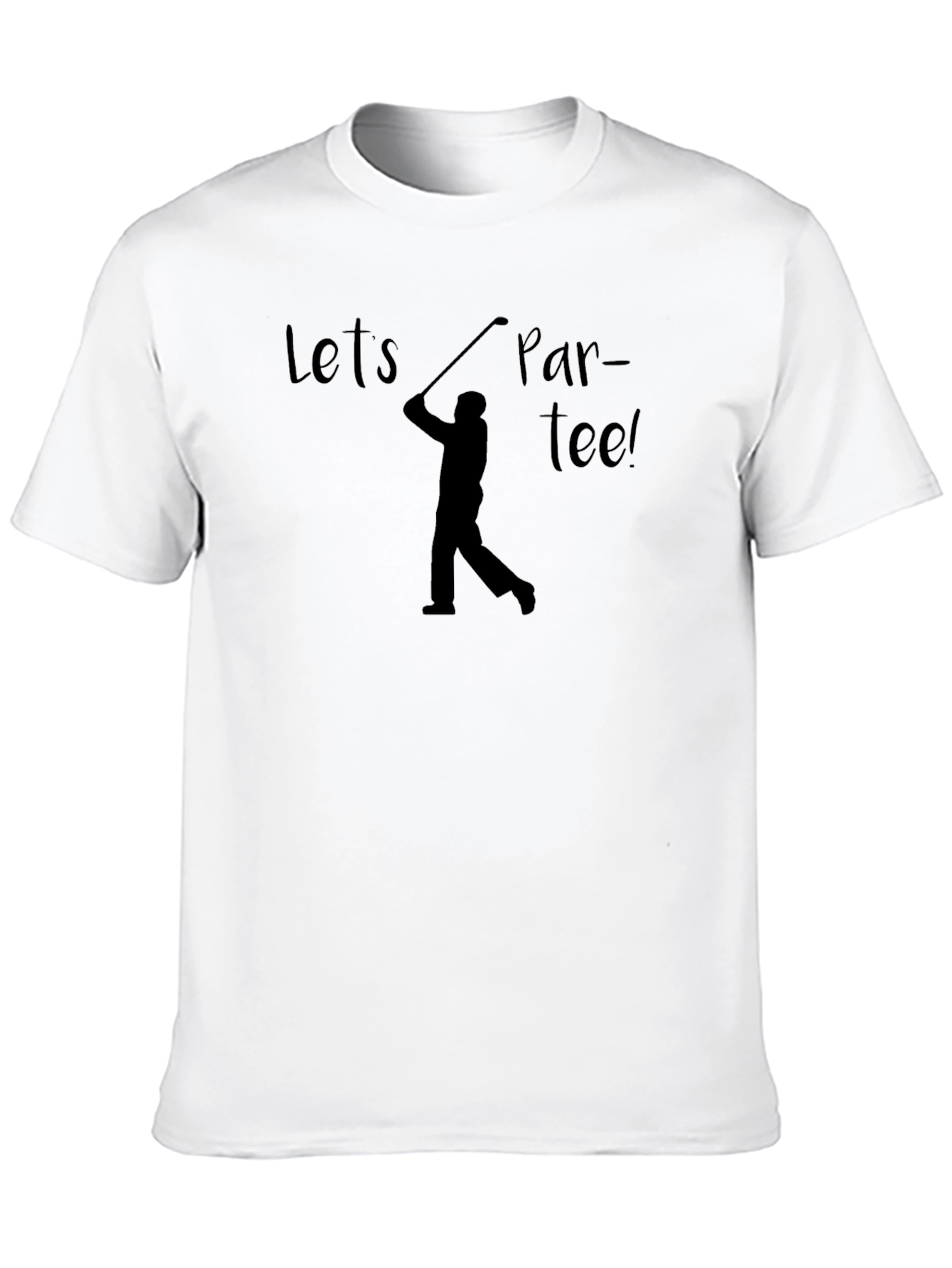 Black Let's Par-tee! Golf T-Shirt, Golfer Gift view 10