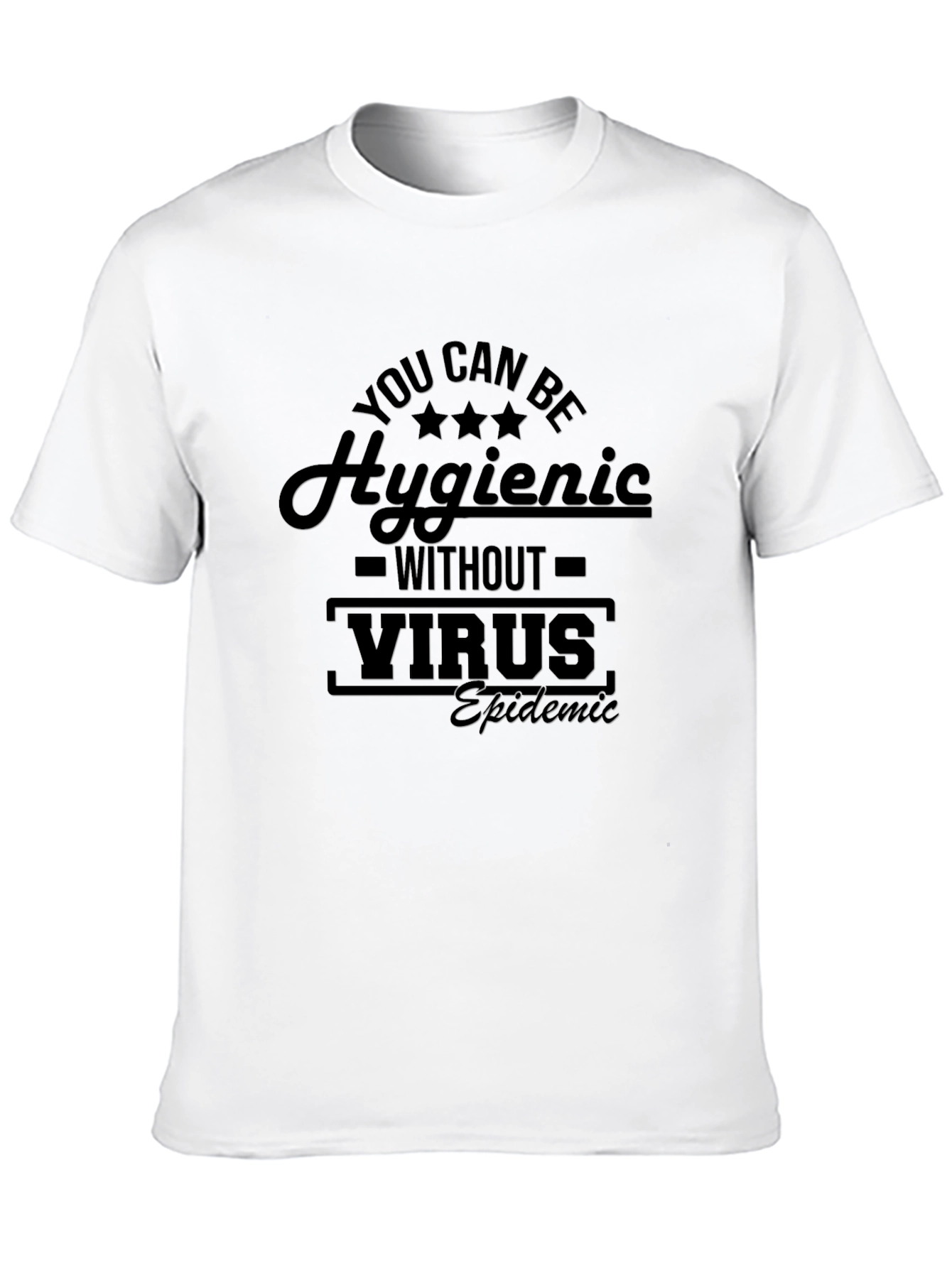 Black Hygienic Without Virus T-Shirt - Black view 10