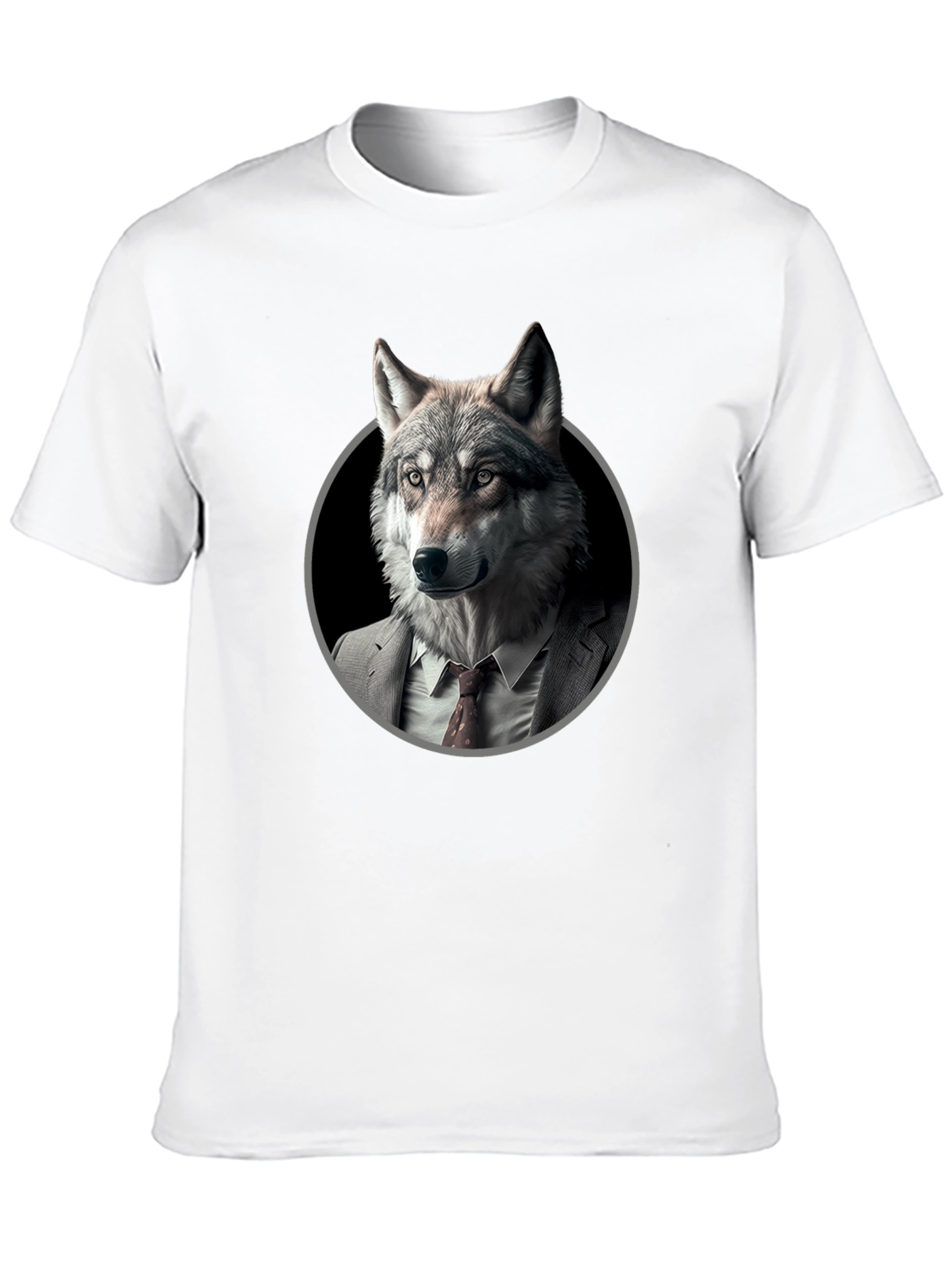 Black Wolf in Suit Graphic T-Shirt - Mens view 10