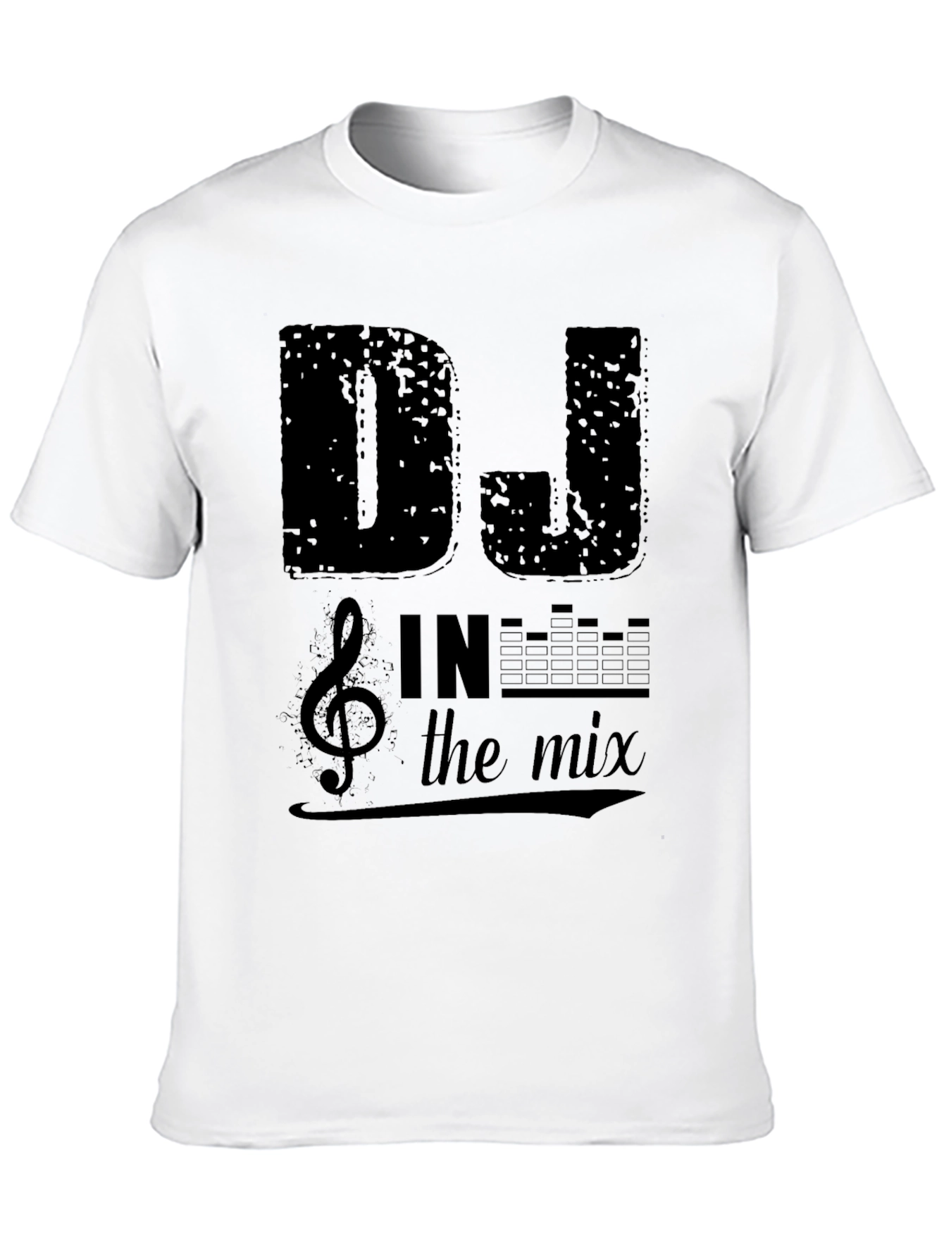 Black DJ In The Mix Graphic Print Black T-Shirt view 10