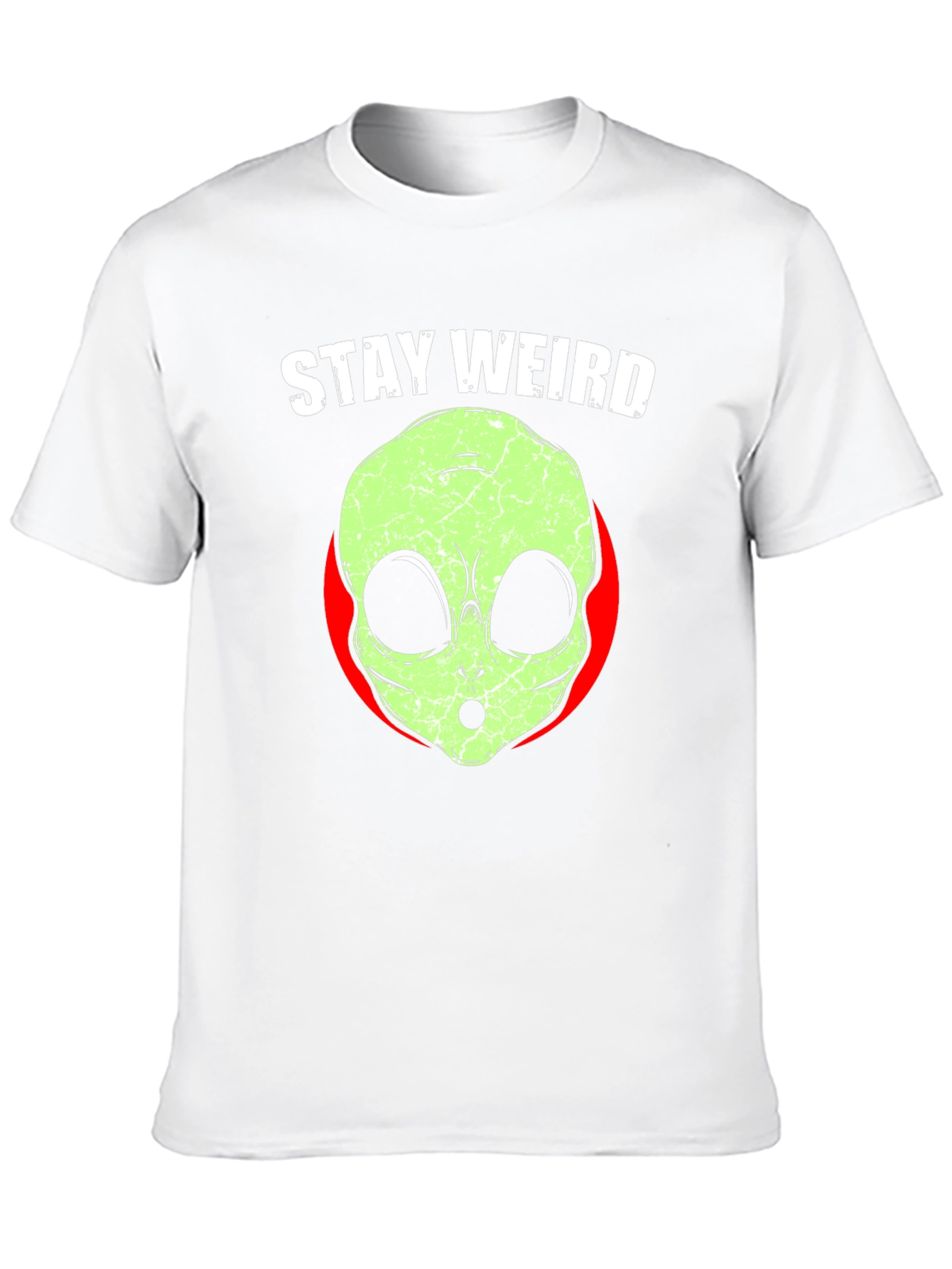 Black Stay Weird Alien Graphic Print Tee view 10