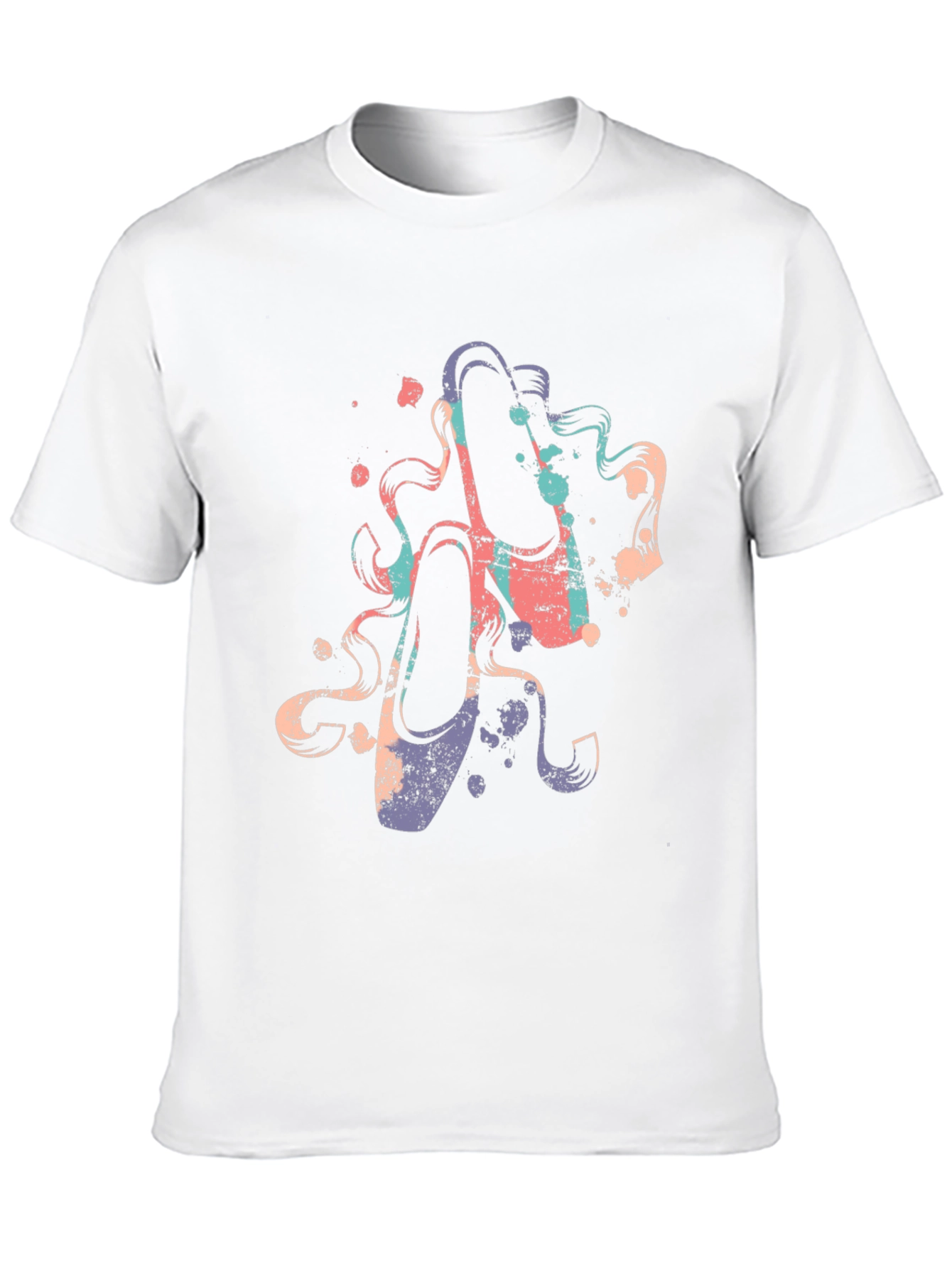 Black Ballet Shoe Graphic Tee - Artsy Black T-Shirt view 10