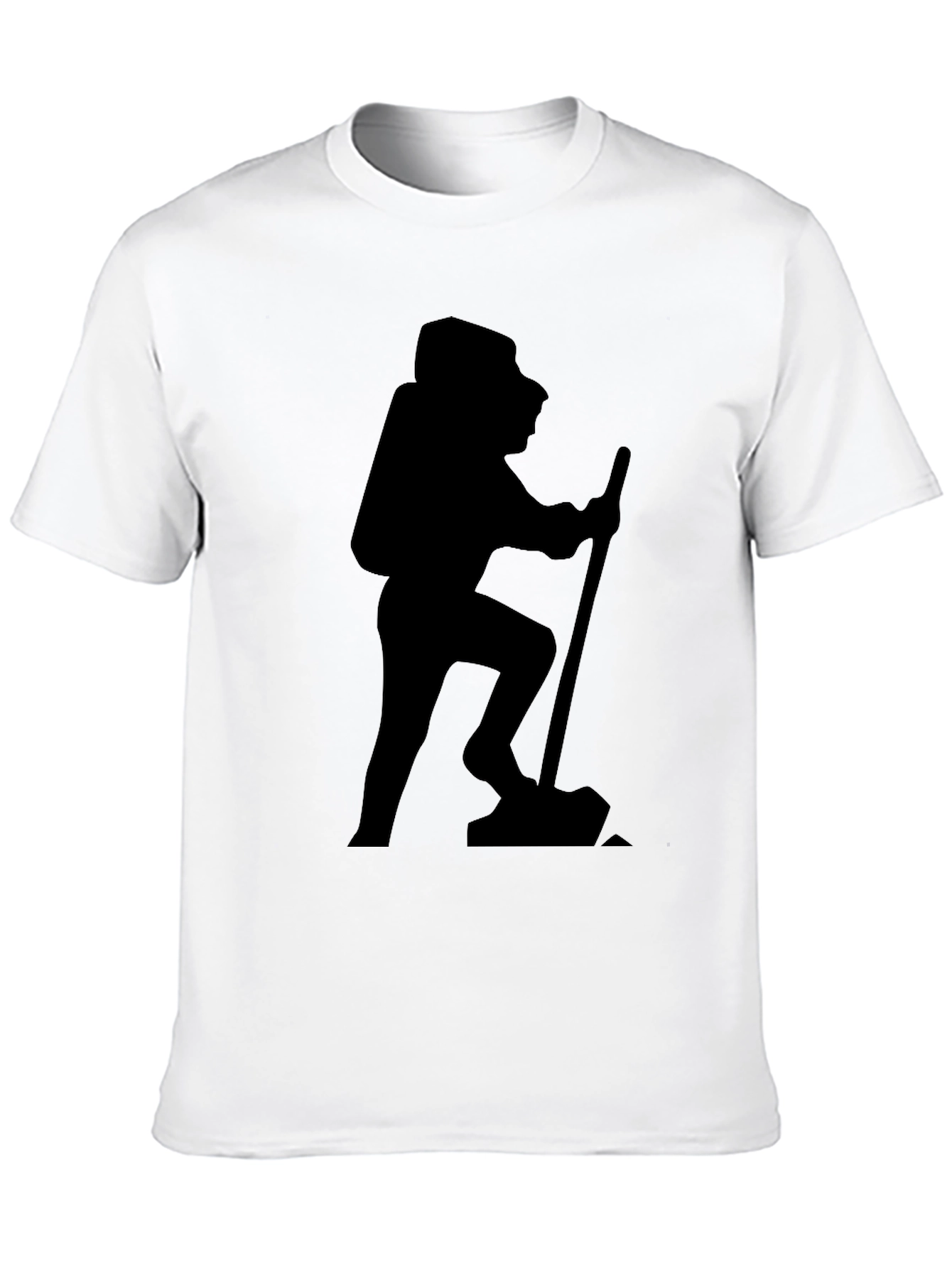 Black Hiking Silhouette Black T-Shirt view 10