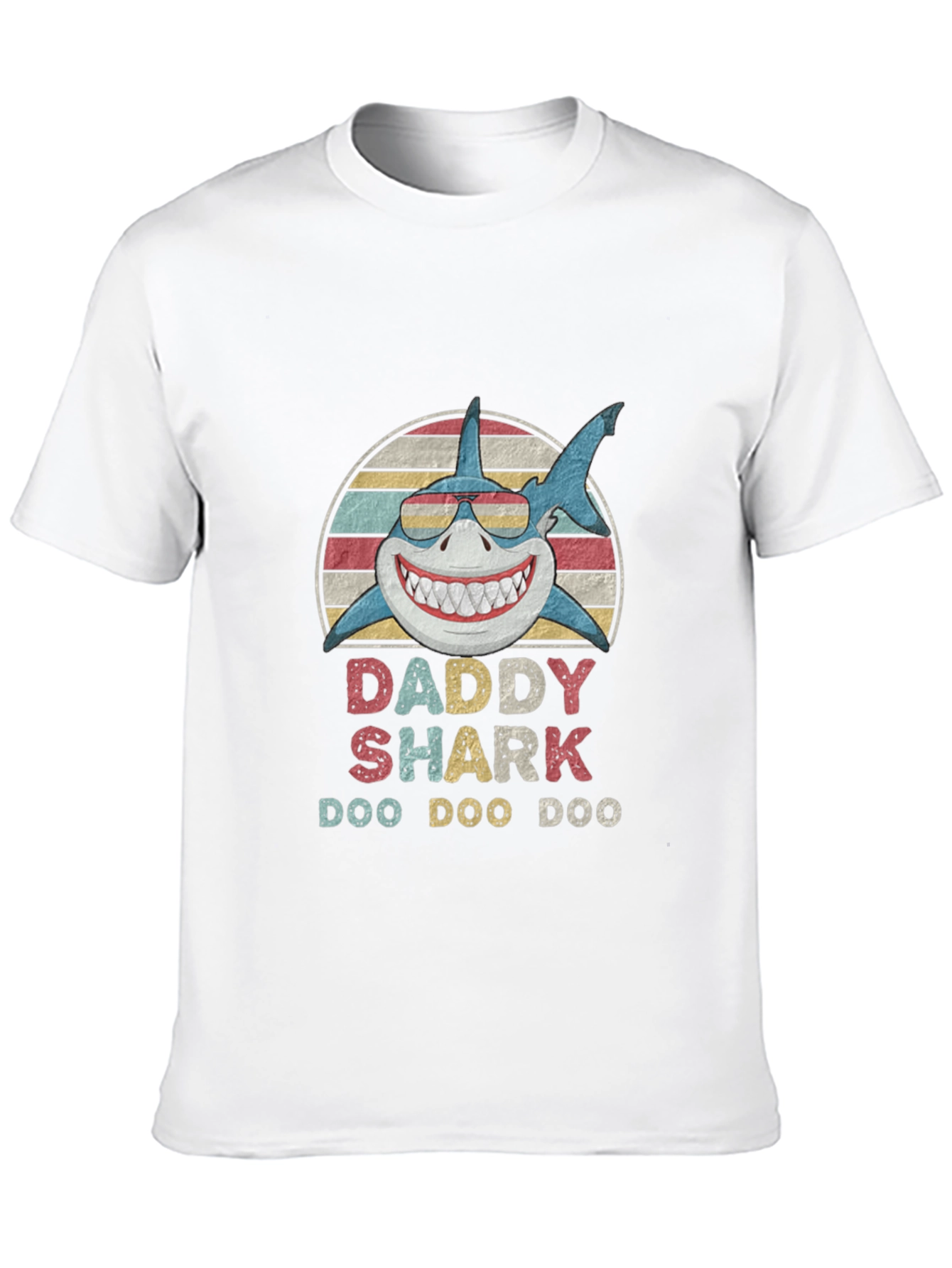 Black Daddy Shark Doo Doo Doo T-Shirt view 10