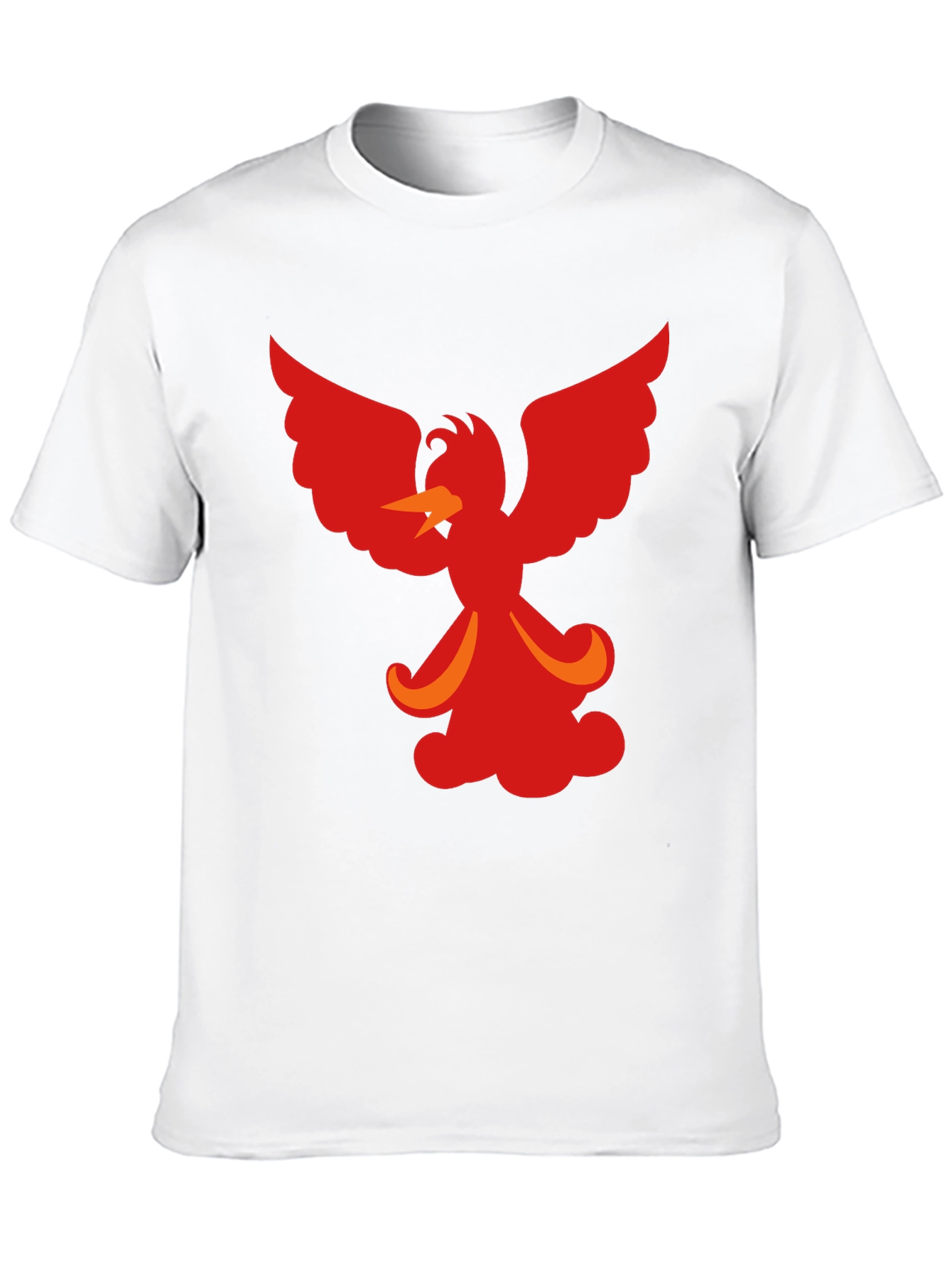 Black Fiery Phoenix Graphic Tee - Black Cotton Blend view 10