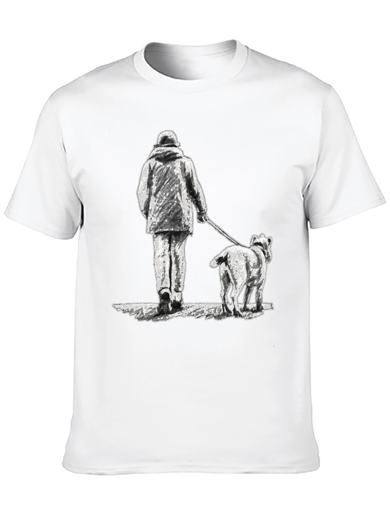 Black Dog Walk T-Shirt - Black Graphic Tee view 10