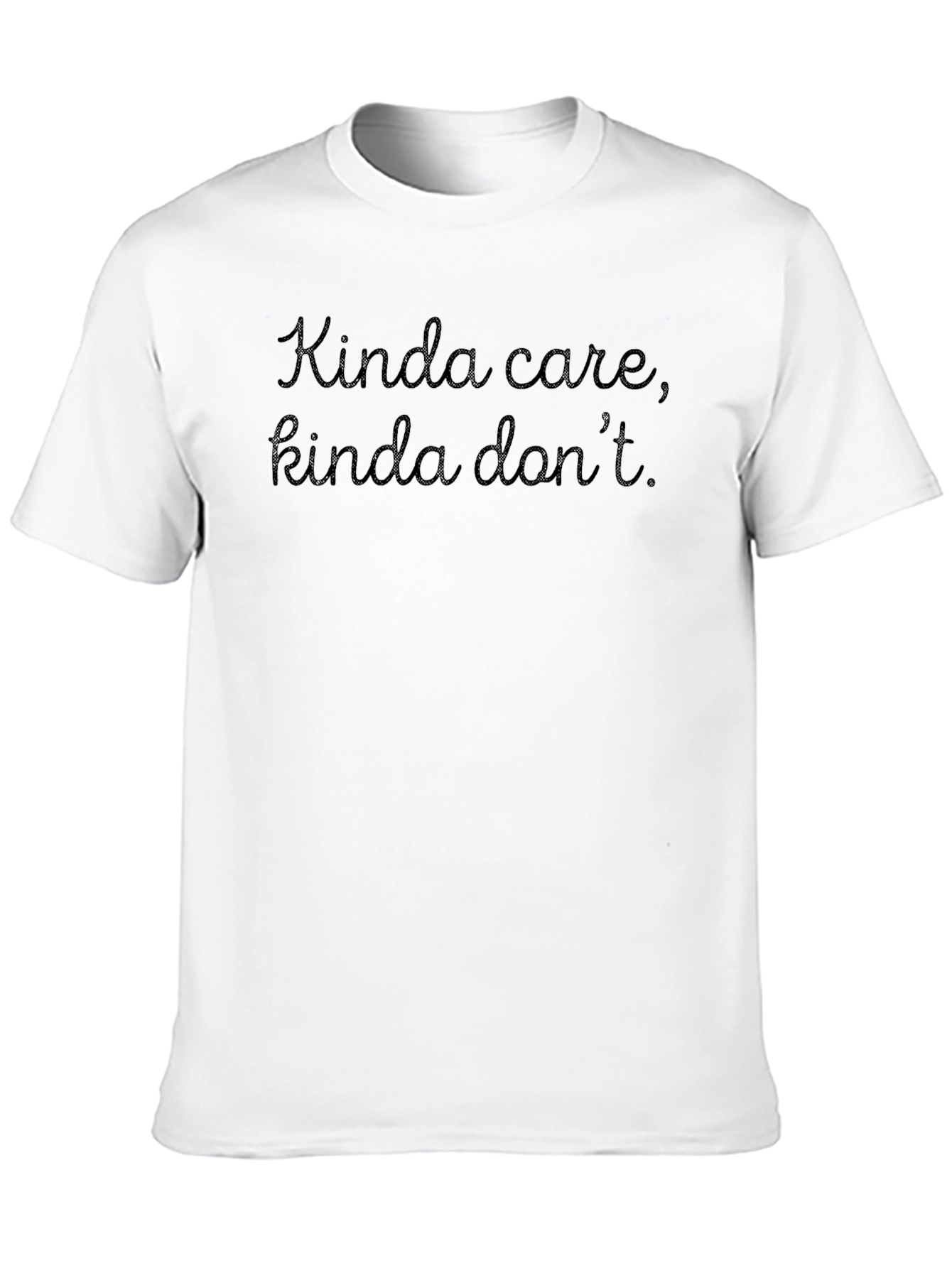 Black Kinda Care, Kinda Don't Graphic Tee view 10