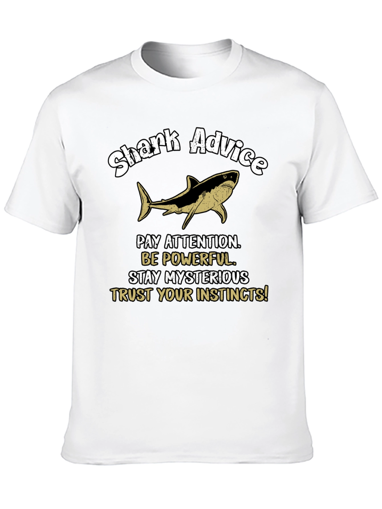 Black Shark Advice Graphic T-Shirt - Pay Attention Tee view 10