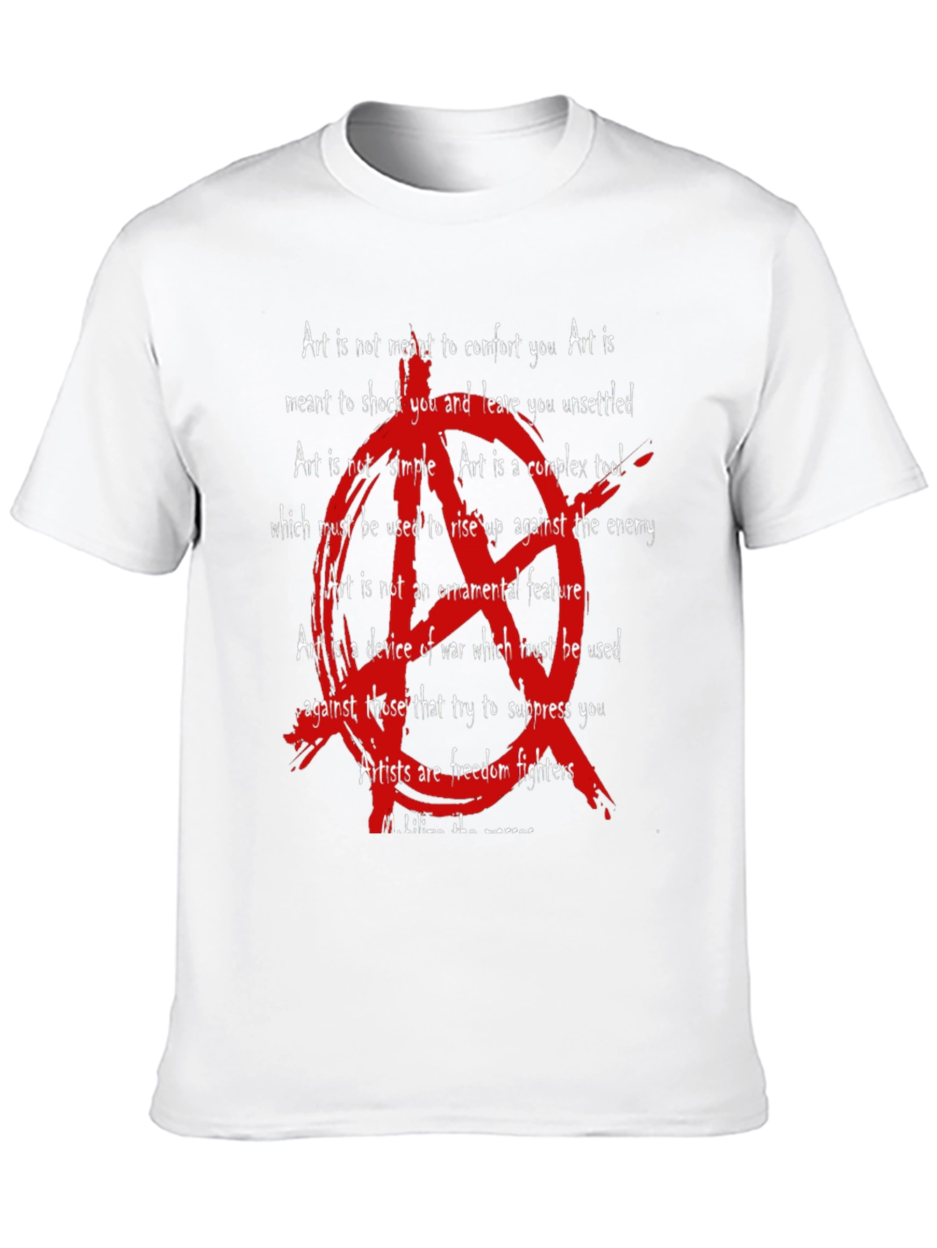 Black Anarchy Art Quote T-Shirt - Freedom Fighters Tee view 10