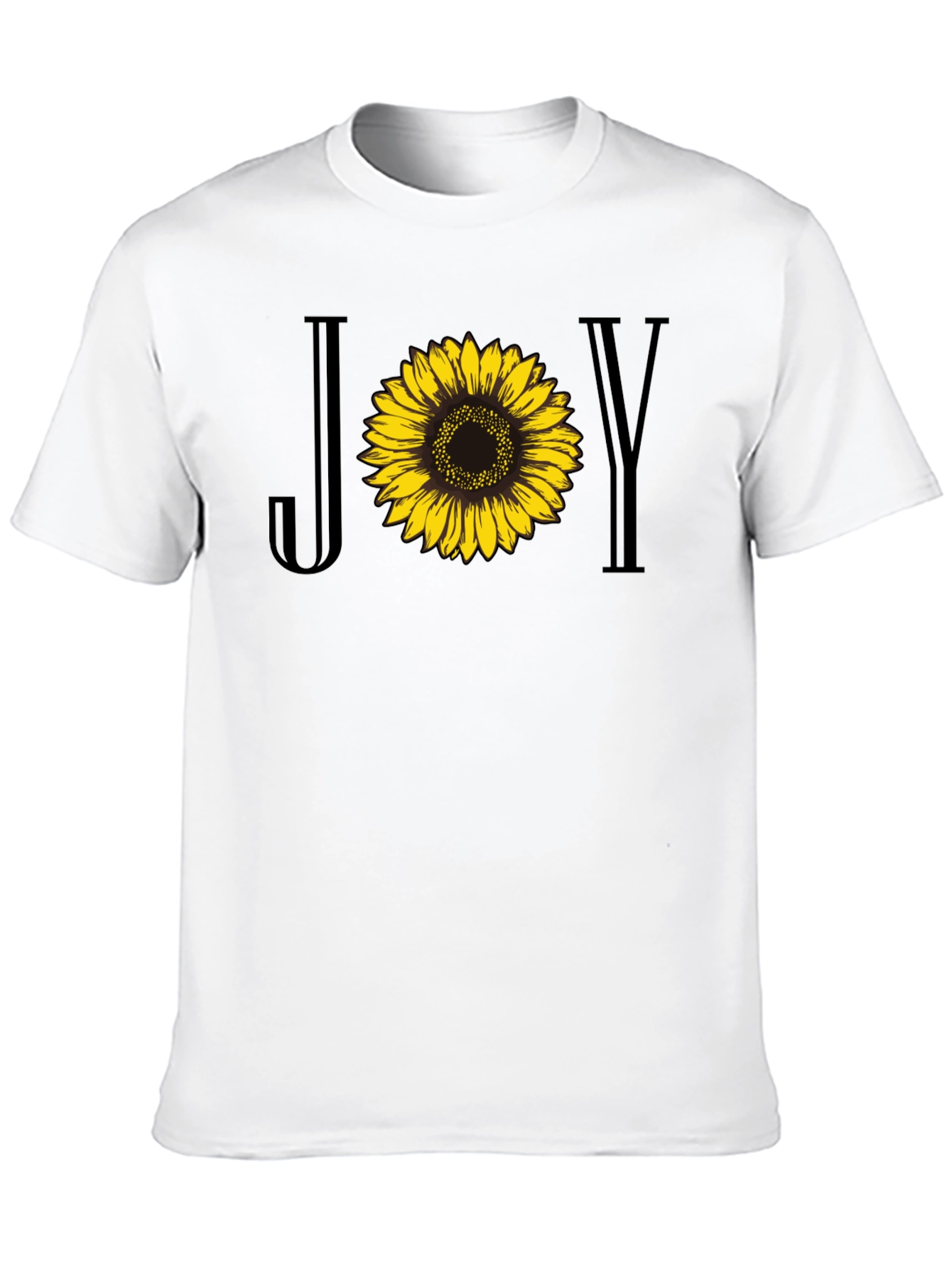 Black Joy Sunflower Graphic Tee - Black Cotton Blend view 10