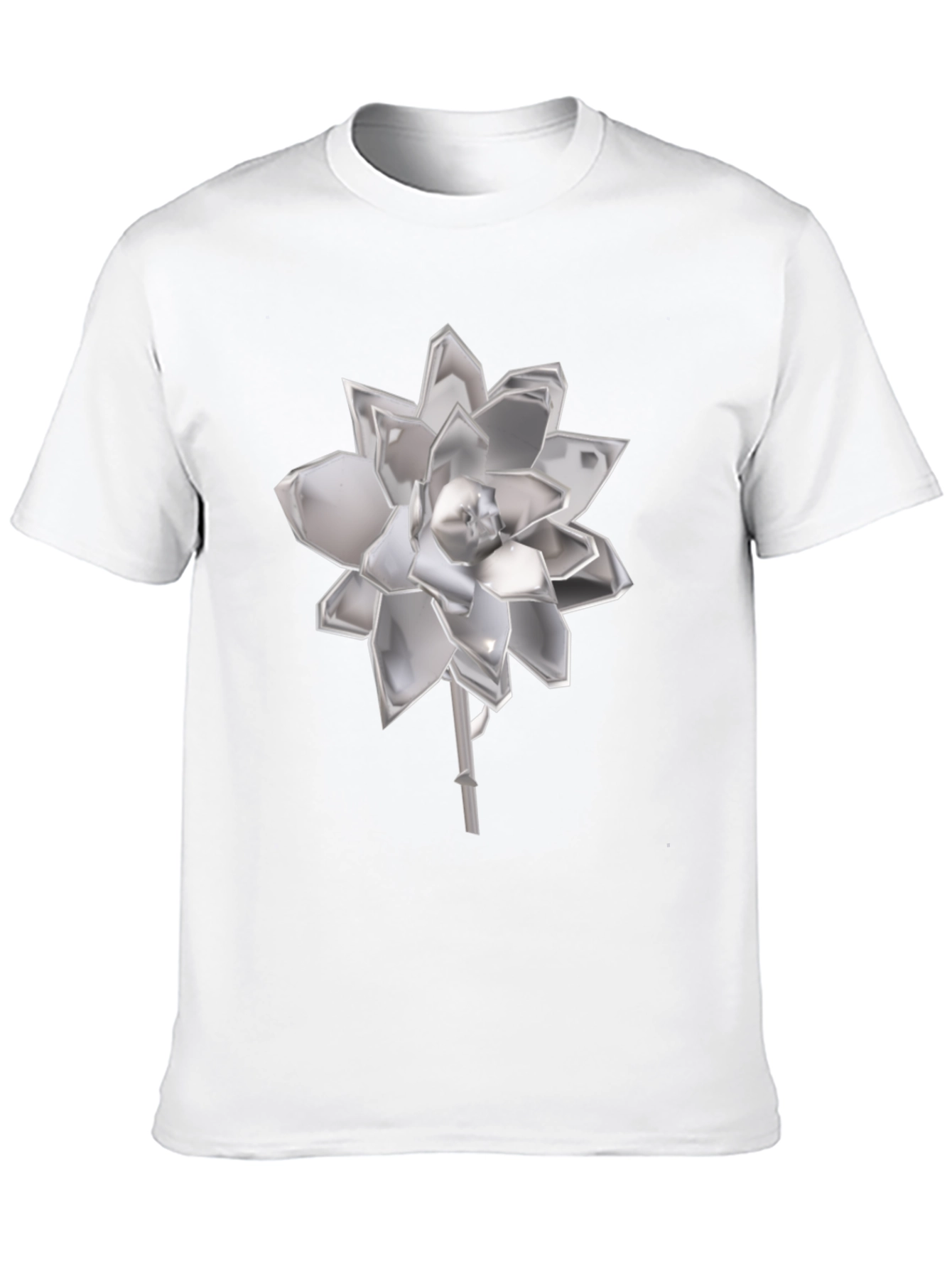 Black Modern Floral Graphic Tee - Sleek and Stylish view 10