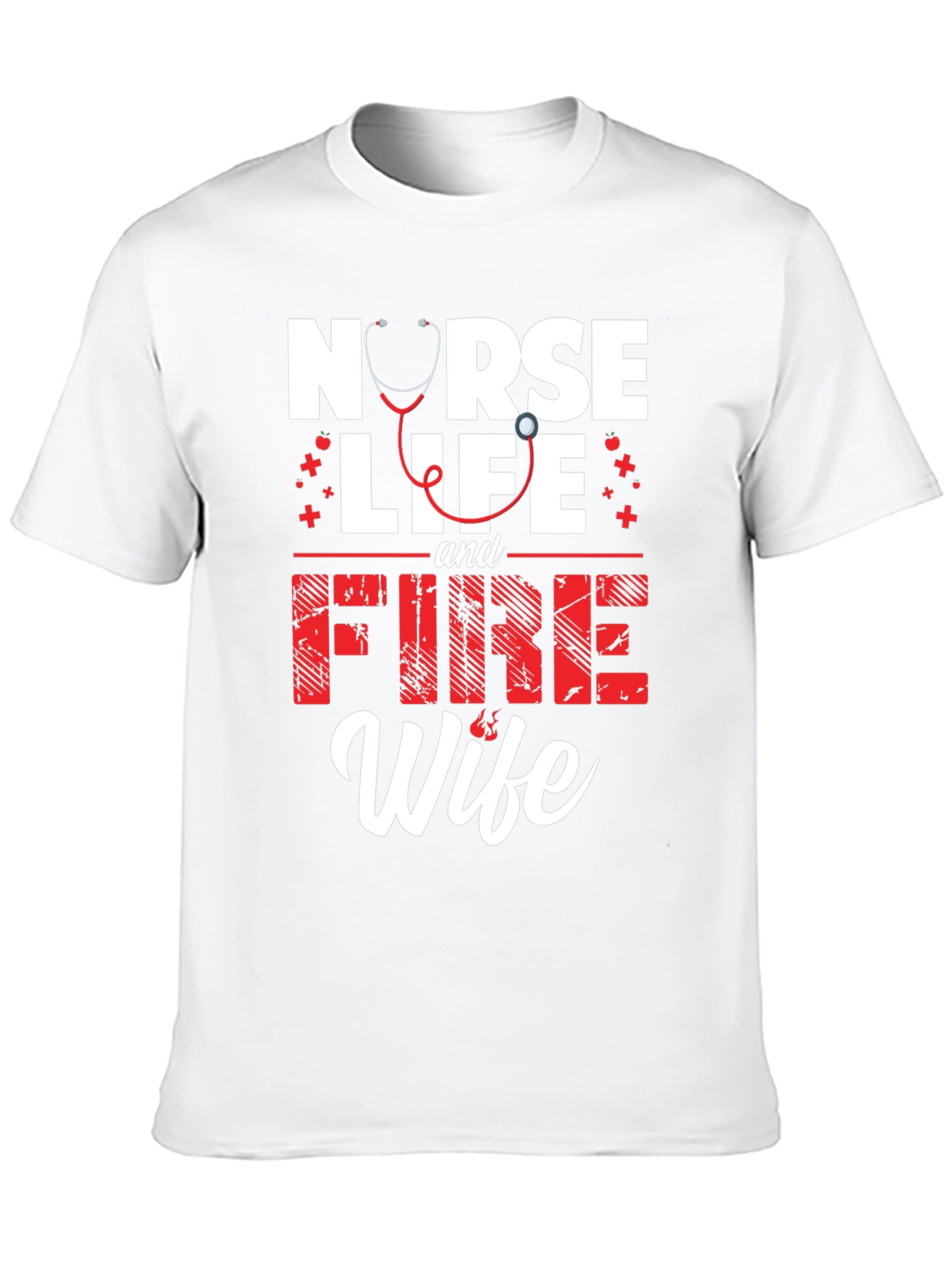 Black Nurse Life & Fire Wife Graphic T-Shirt view 10