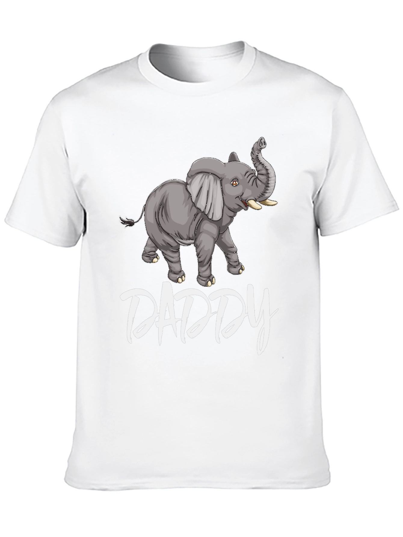 Black Daddy Elephant Graphic Tee - Black Cotton T-Shirt view 10