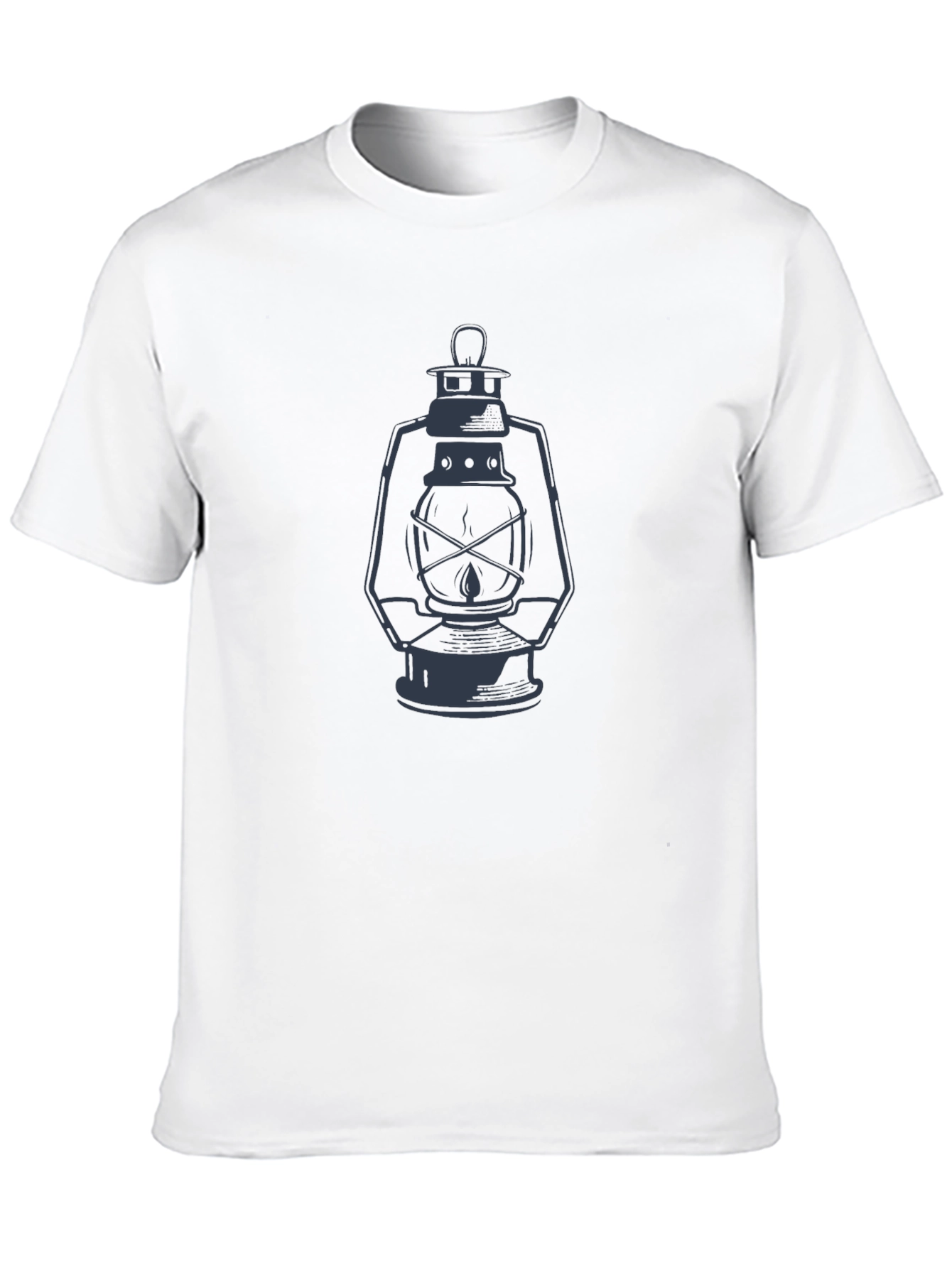 Black Vintage Lantern Graphic T-Shirt - Soft Cotton Tee view 10