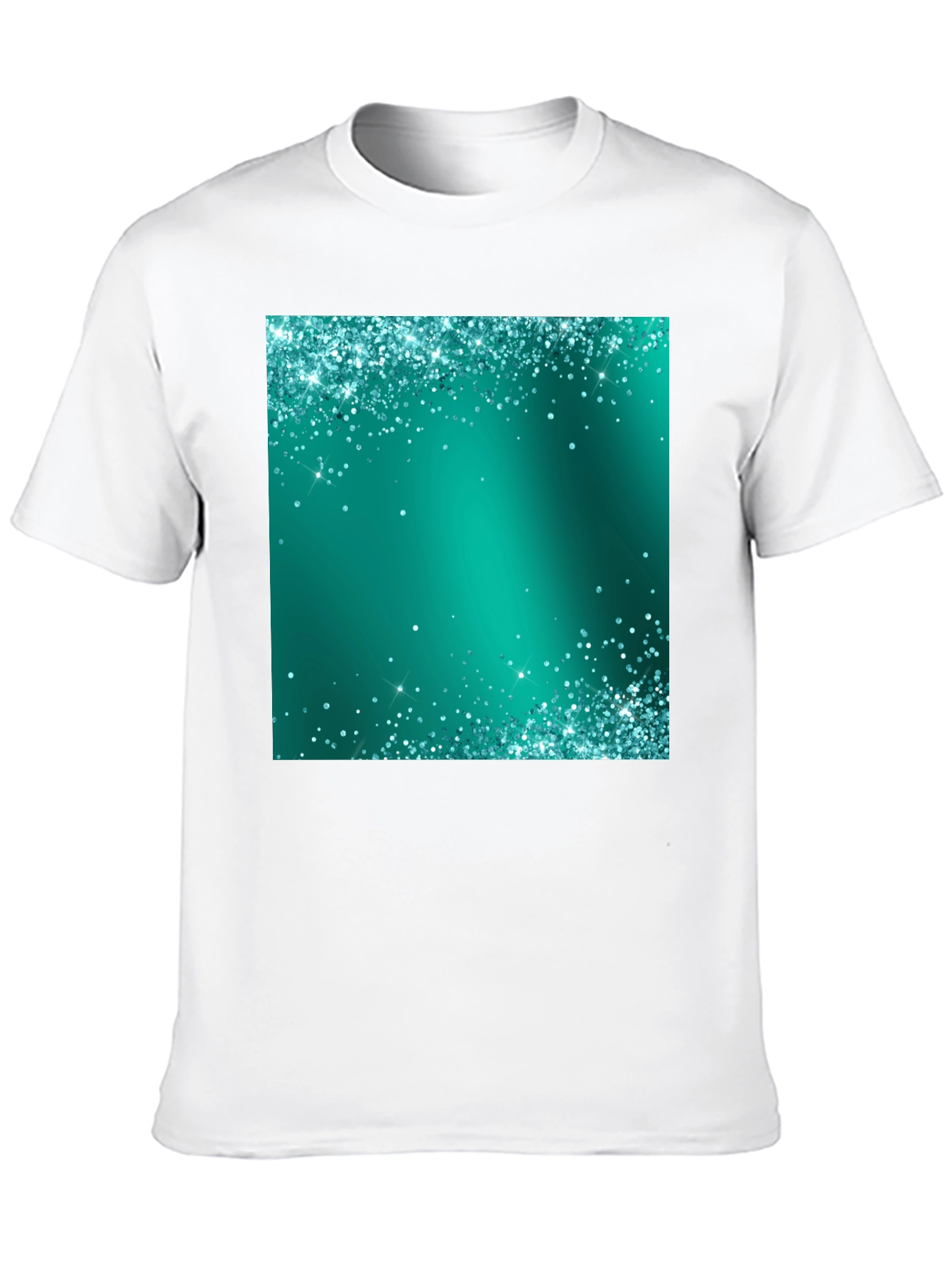 Black Emerald Sparkle Tee - Stylish Party Ready Black T-Shirt view 10