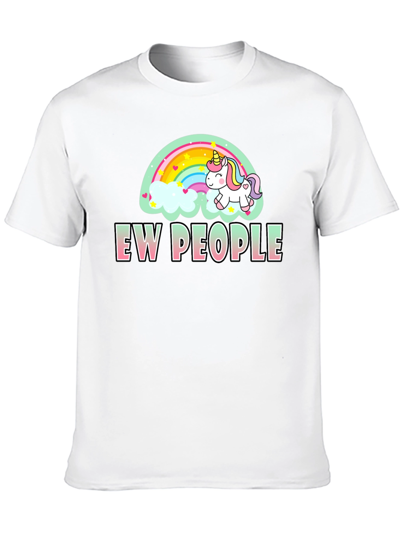 Black Ew People Unicorn Rainbow T-Shirt view 10