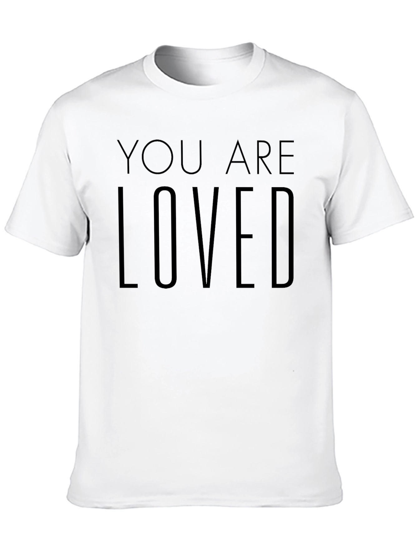 Black You Are Loved Graphic Tee - Black Cotton Blend T-Shirt view 10