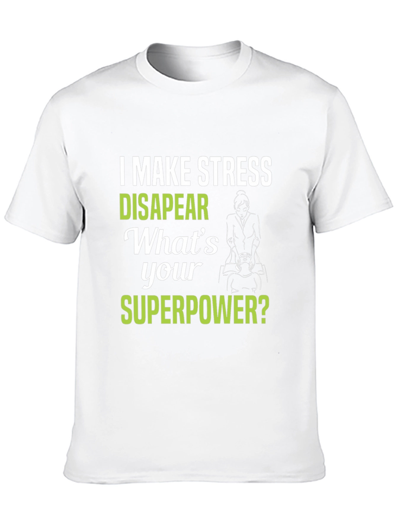 Black Stress Relief Superpower T-Shirt view 10