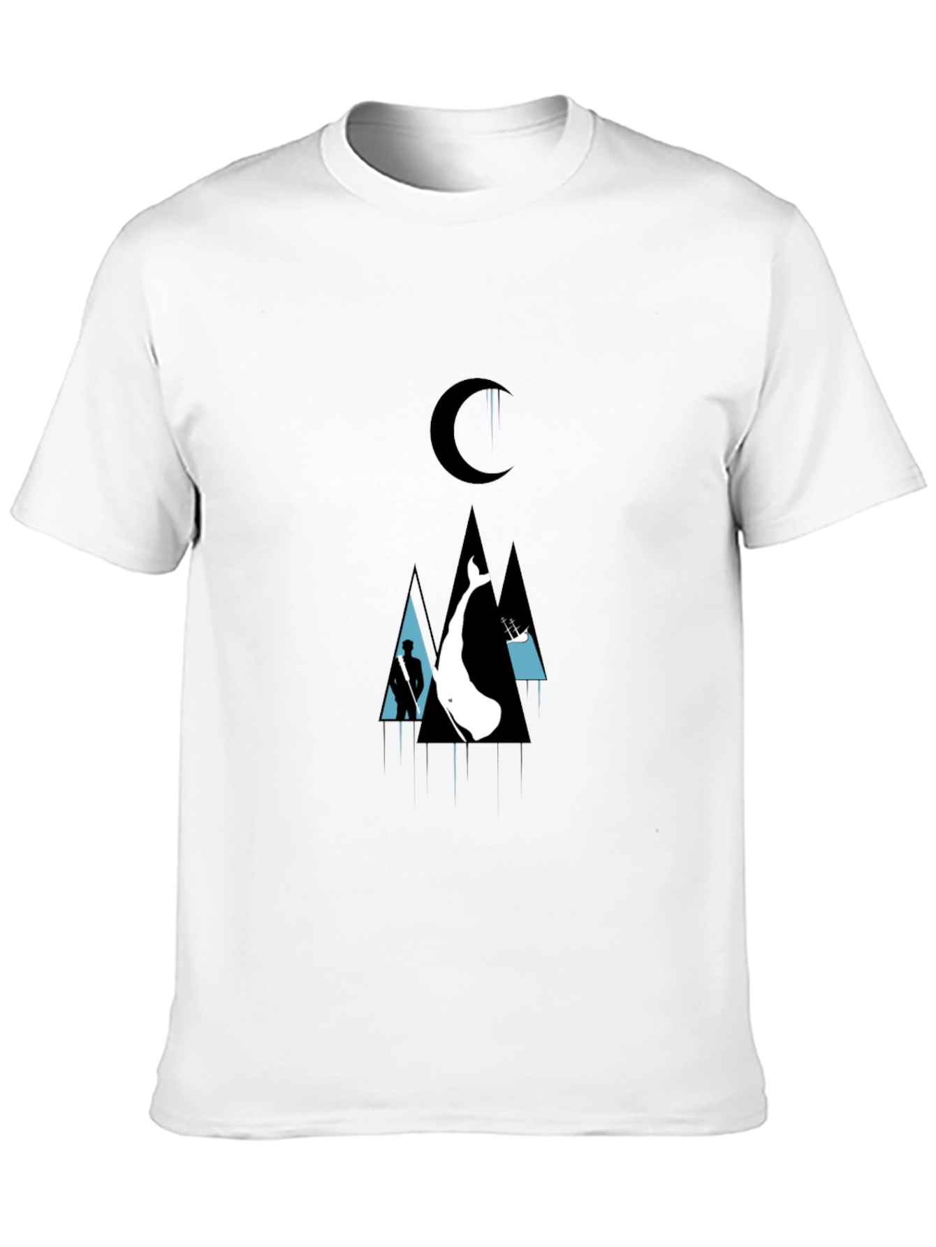 Black Whale Graphic Black T-Shirt view 10