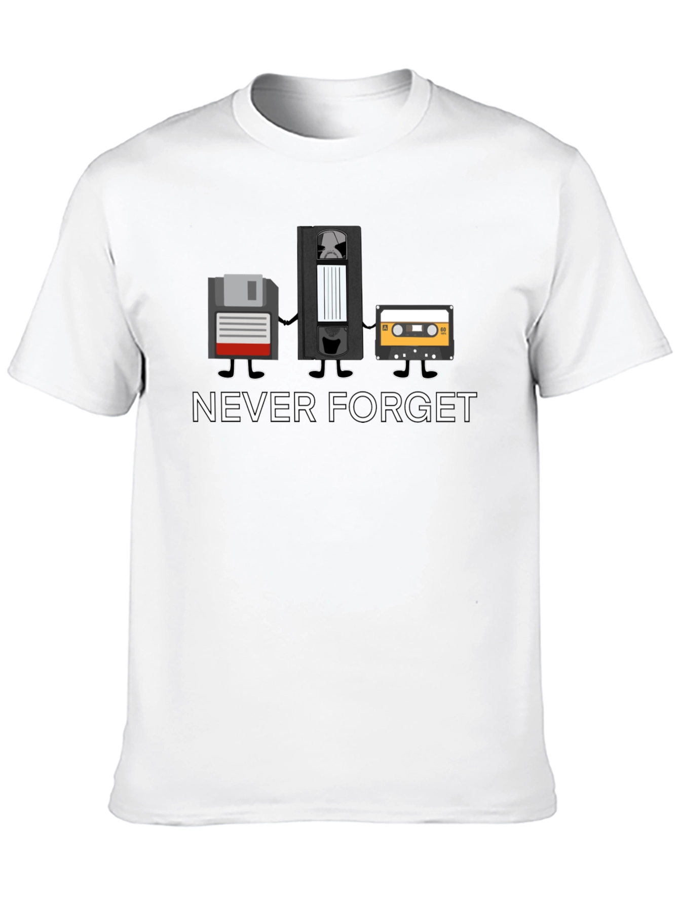 Black Never Forget Retro Tech T-Shirt view 10