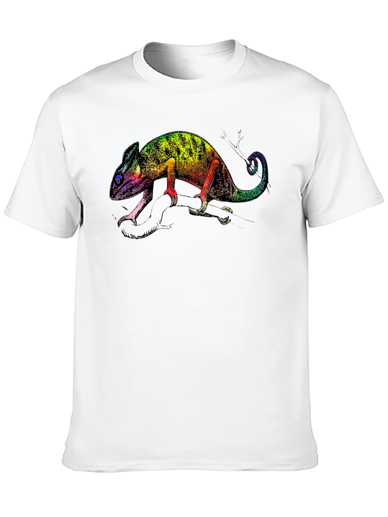 Black Rainbow Chameleon Graphic Tee view 10
