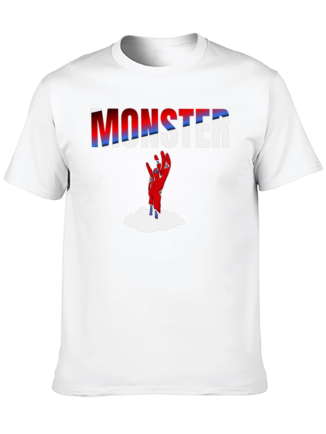 Black Monster Hand Graphic T-Shirt - Black view 10