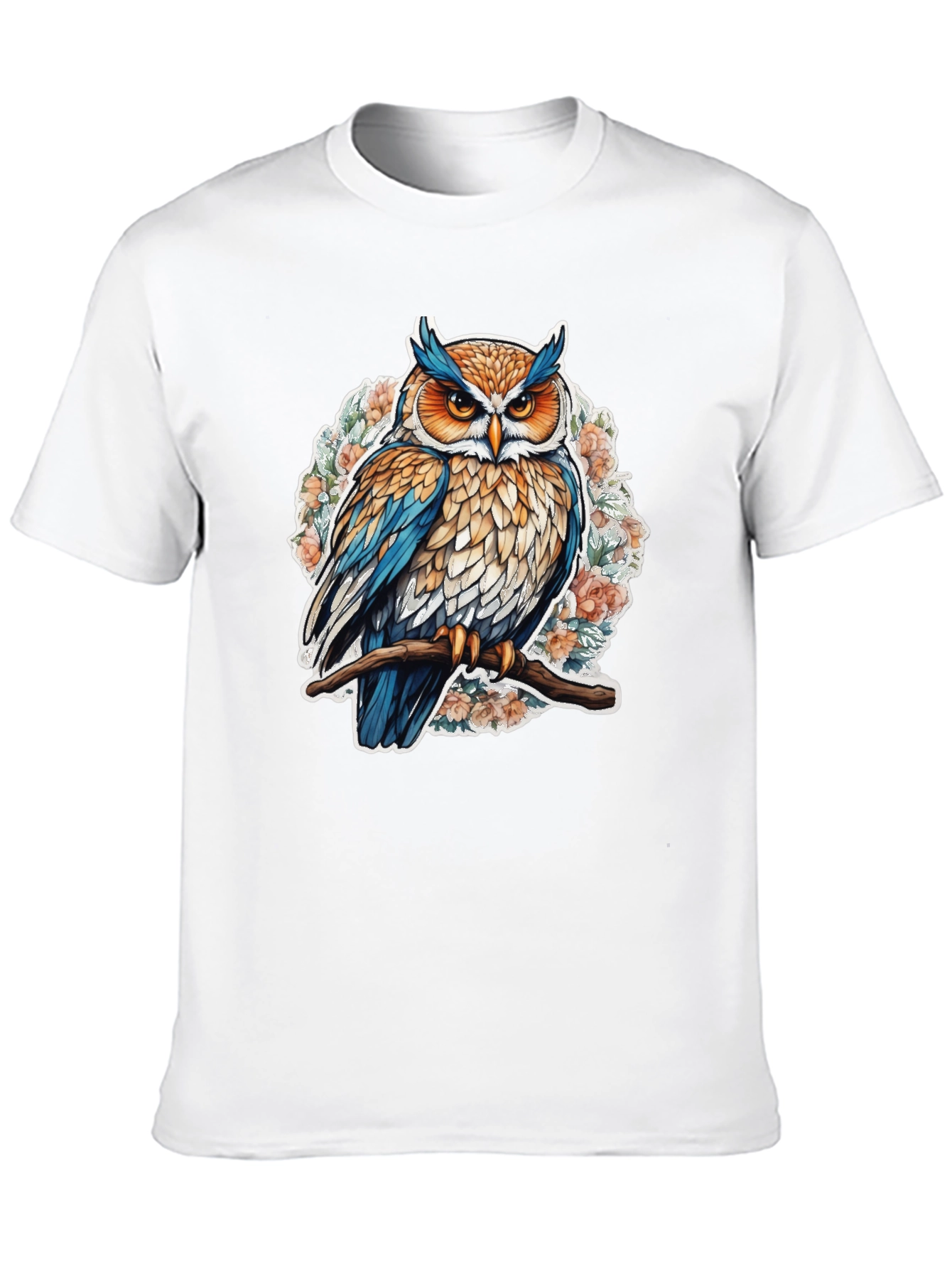 Black Owl Graphic Tee - Bird on Branch view 10