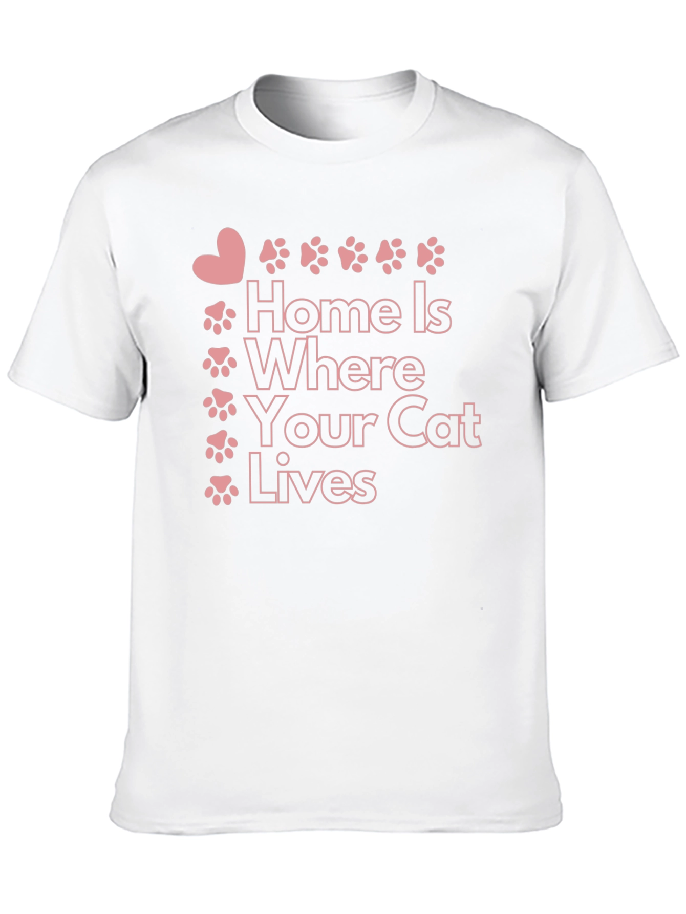 Black Home is Where Your Cat Lives Graphic Tee view 10