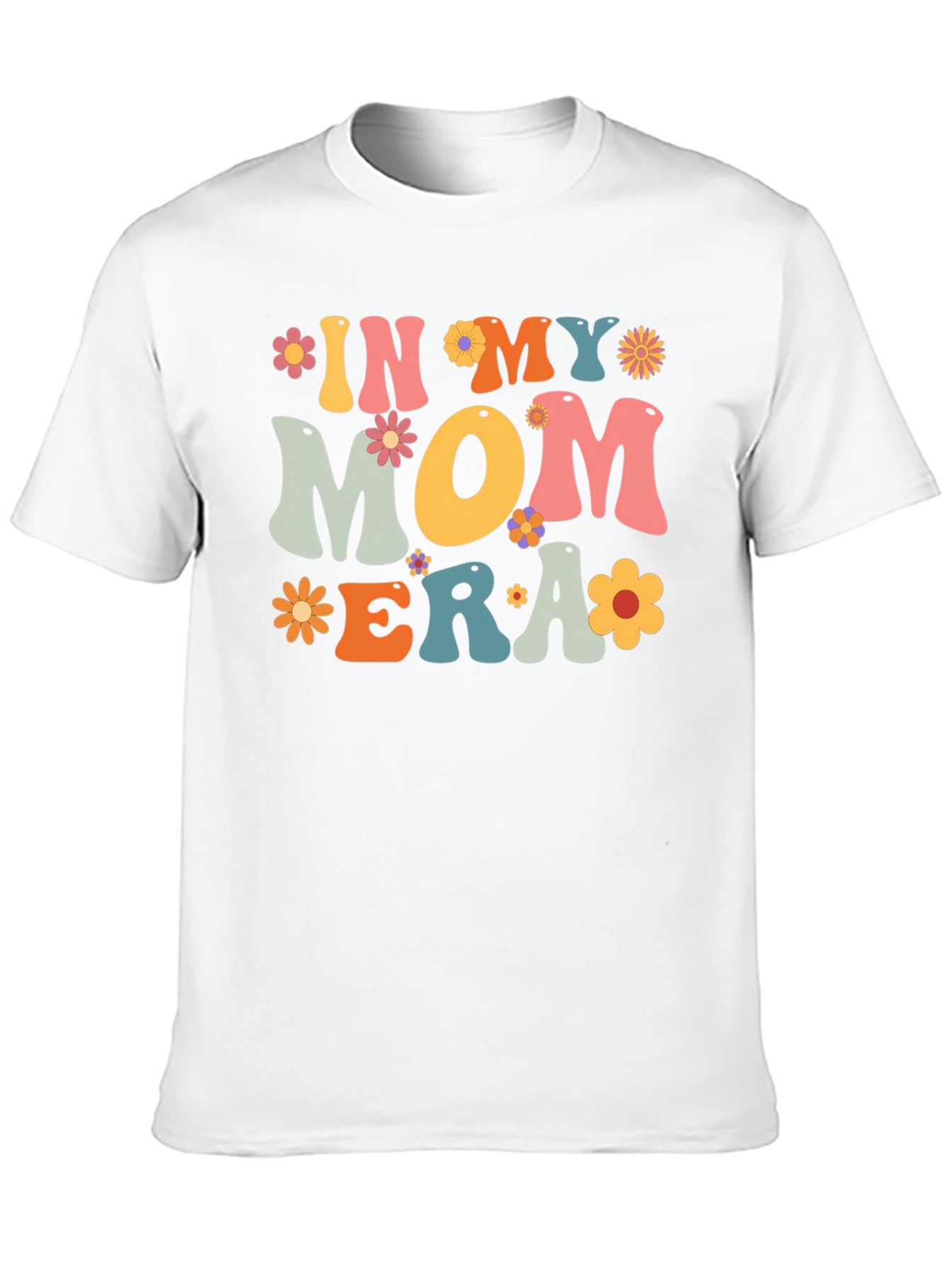 Black In My Mom Era Graphic Tee - Retro Floral T-Shirt view 10