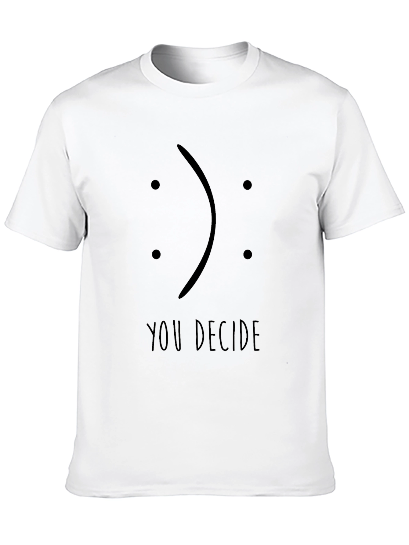 Black You Decide Graphic Tee - Unisex Black T-Shirt view 10